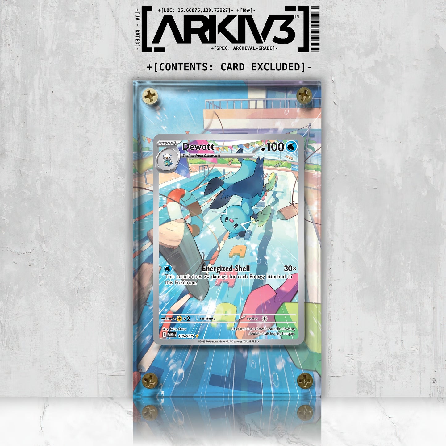 [UNIT: 106/86] // Dewott Extended Art Display Case - Raw