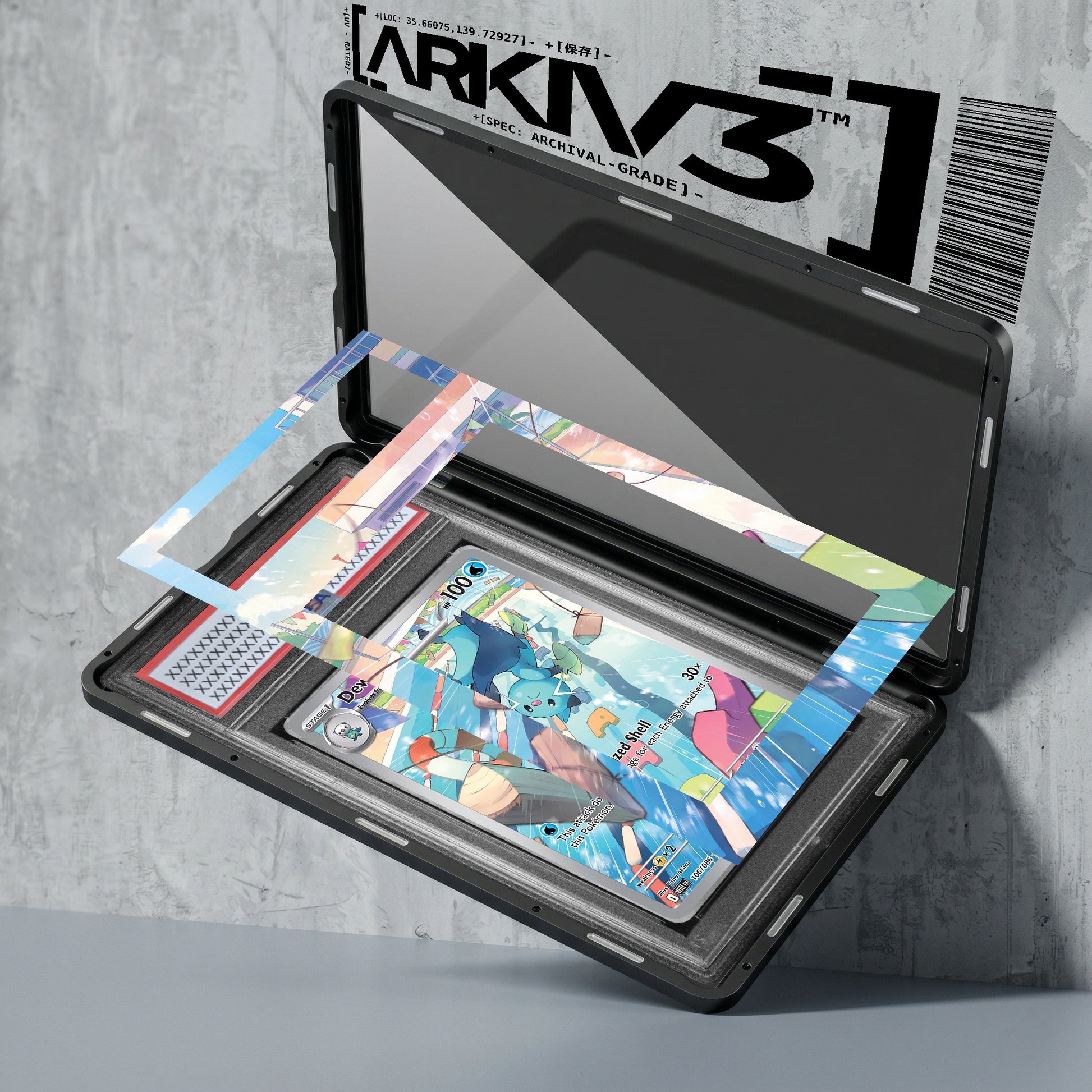 ARKIV3 PSA graded exploded mockup