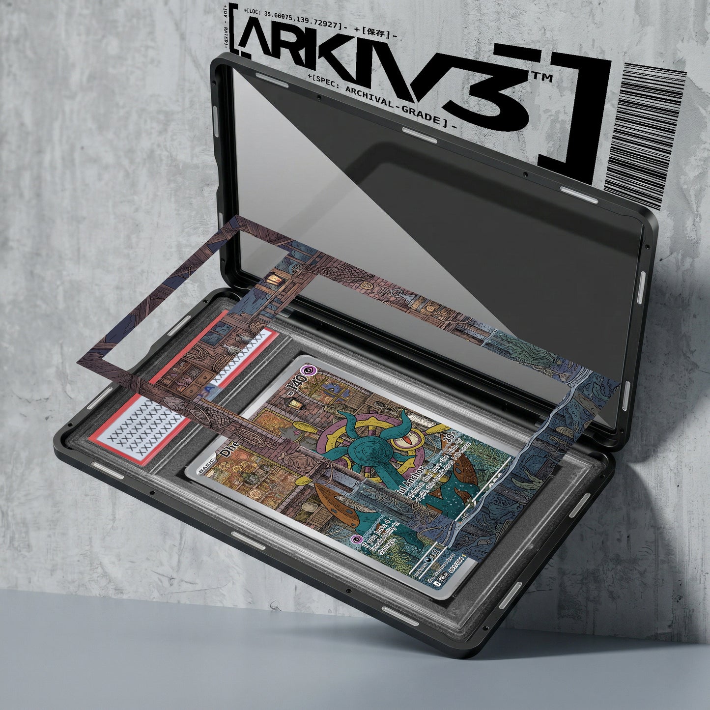ARKIV3 PSA graded exploded mockup