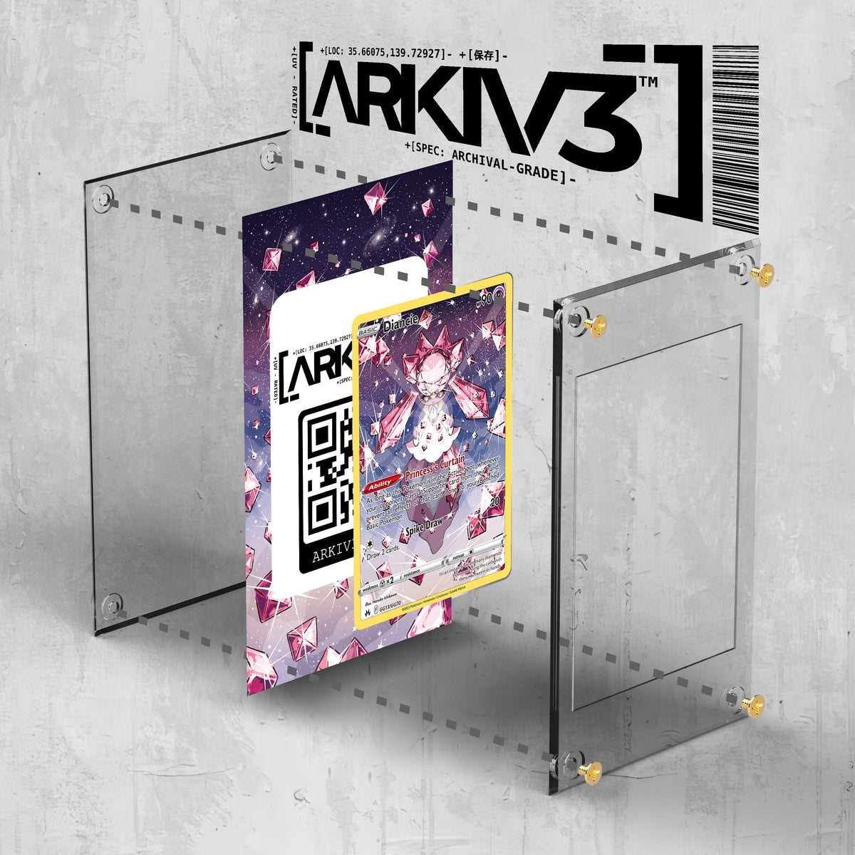 [UNIT: GG13/70] // Diancie Extended Art Display Case - Raw