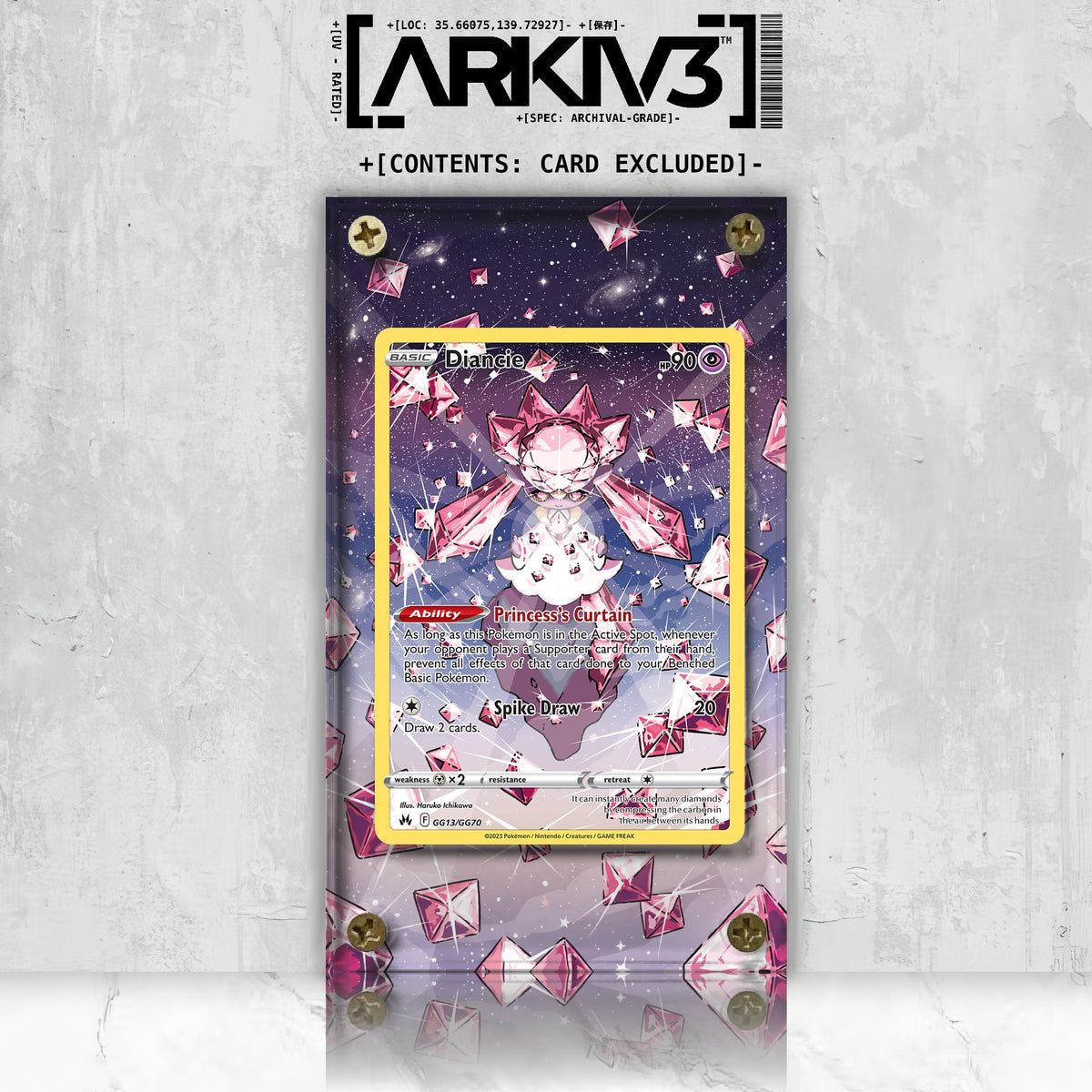 [UNIT: GG13/70] // Diancie Extended Art Display Case - Raw