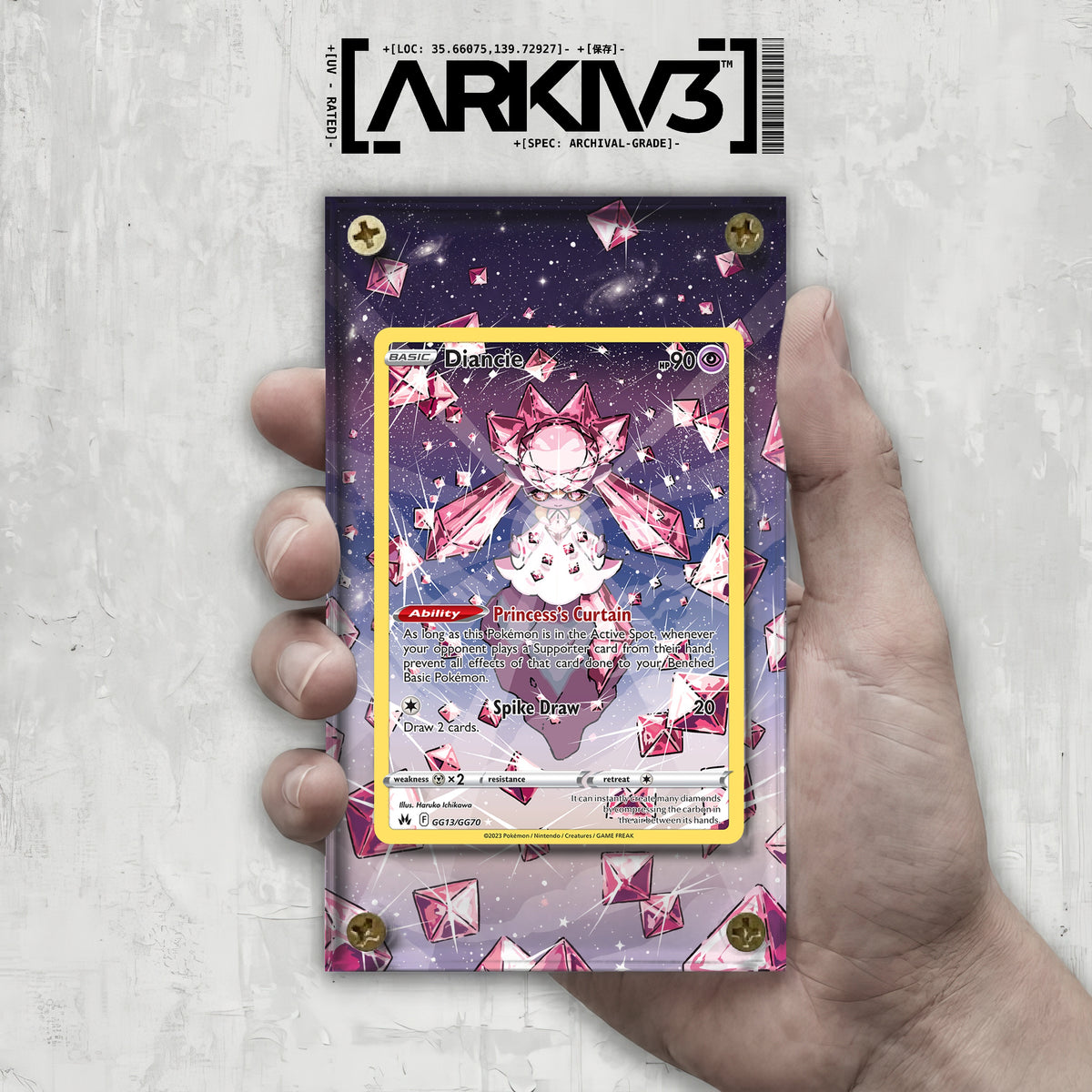 [UNIT: GG13/70] // Diancie Extended Art Display Case - Raw