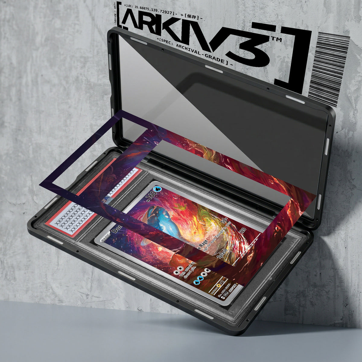 ARKIV3 PSA graded exploded mockup