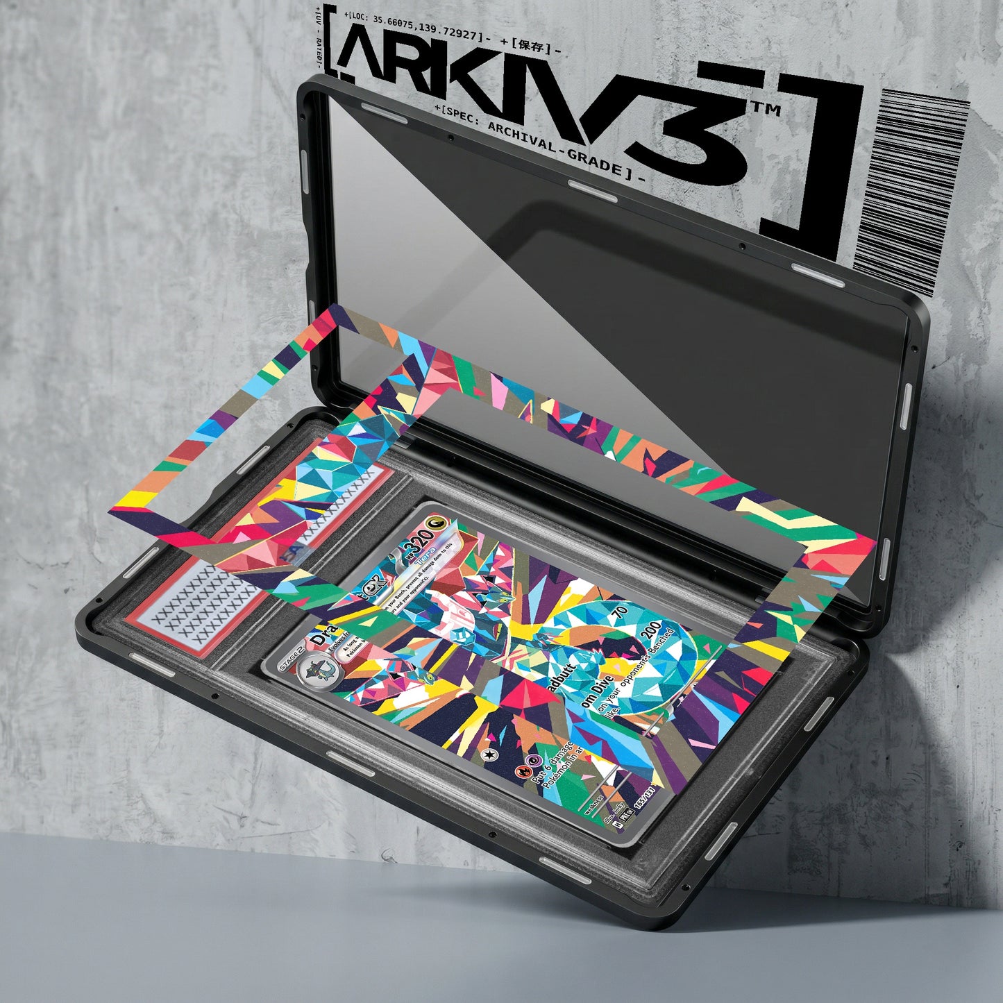 ARKIV3 PSA graded exploded mockup