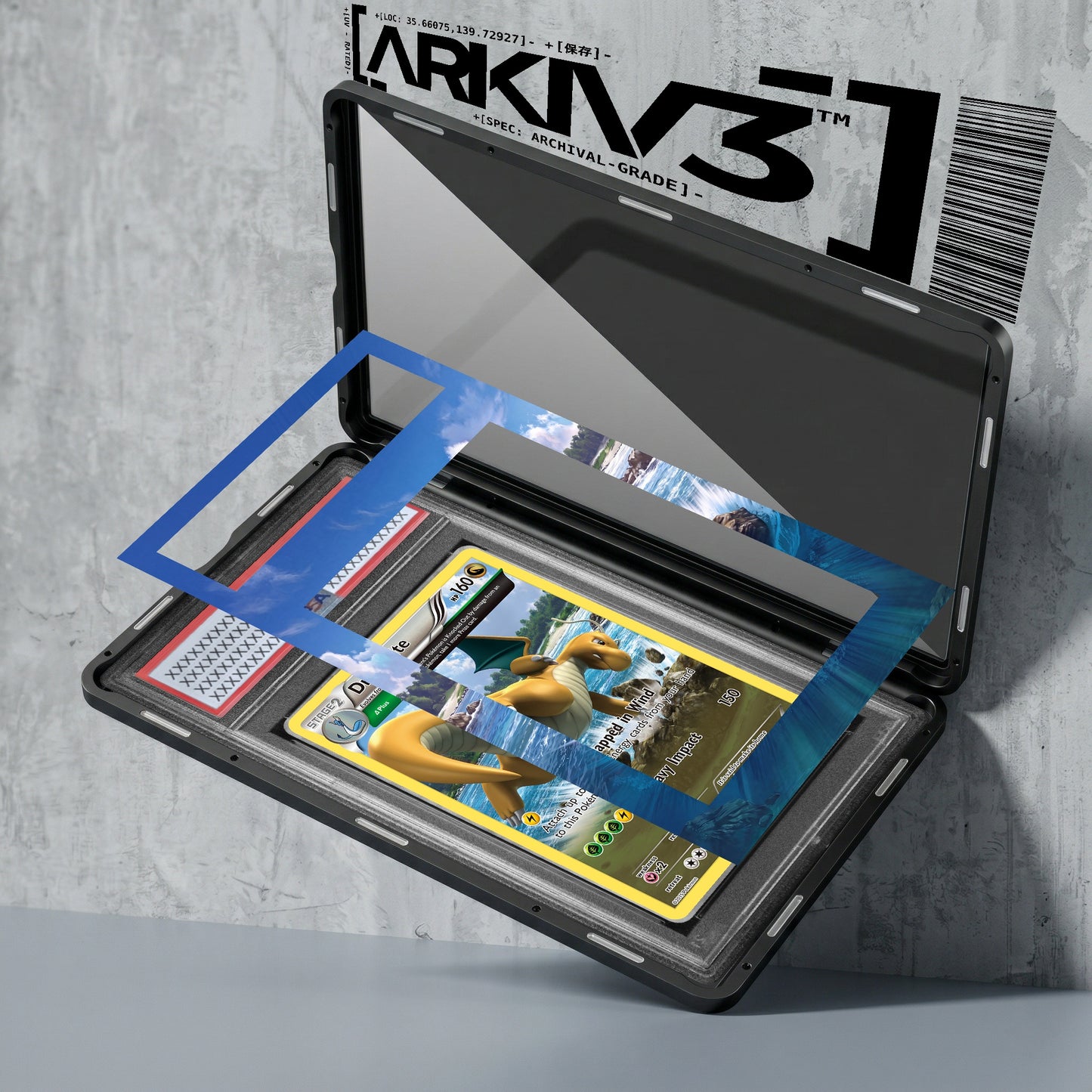 ARKIV3 PSA graded exploded mockup