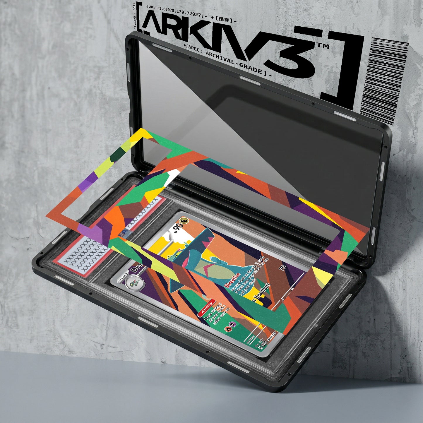 ARKIV3 PSA graded exploded mockup
