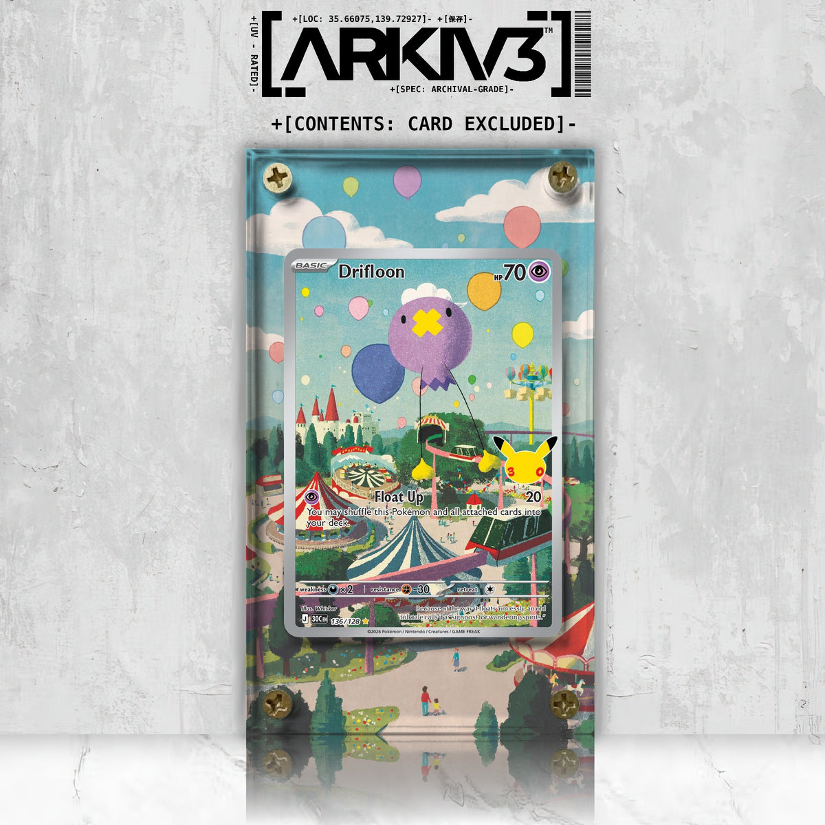 [UNIT: 136/128] // Drifloon Extended Art Display Case - Raw