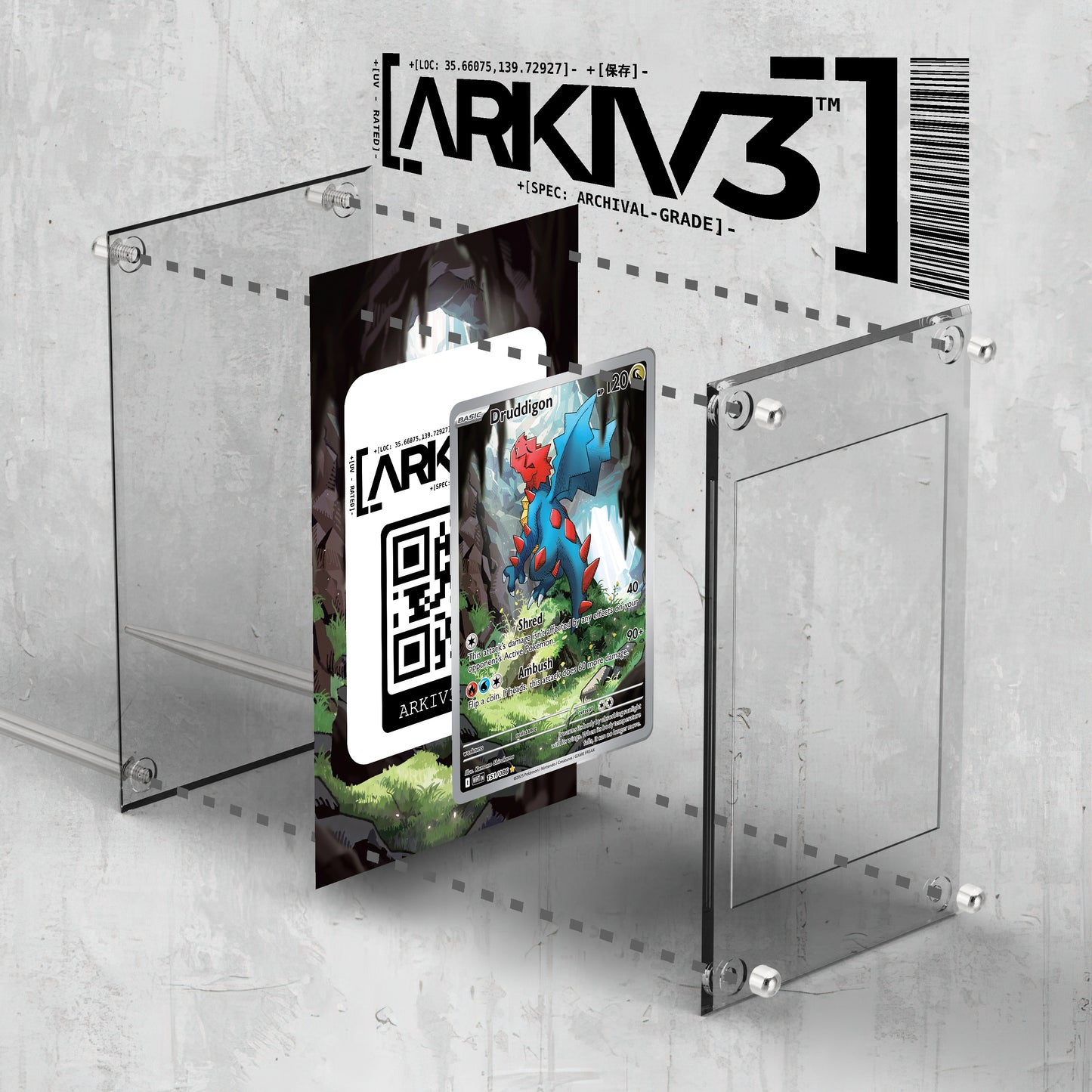 [UNIT: 151/86] // Druddigon Extended Art Display Case - Raw