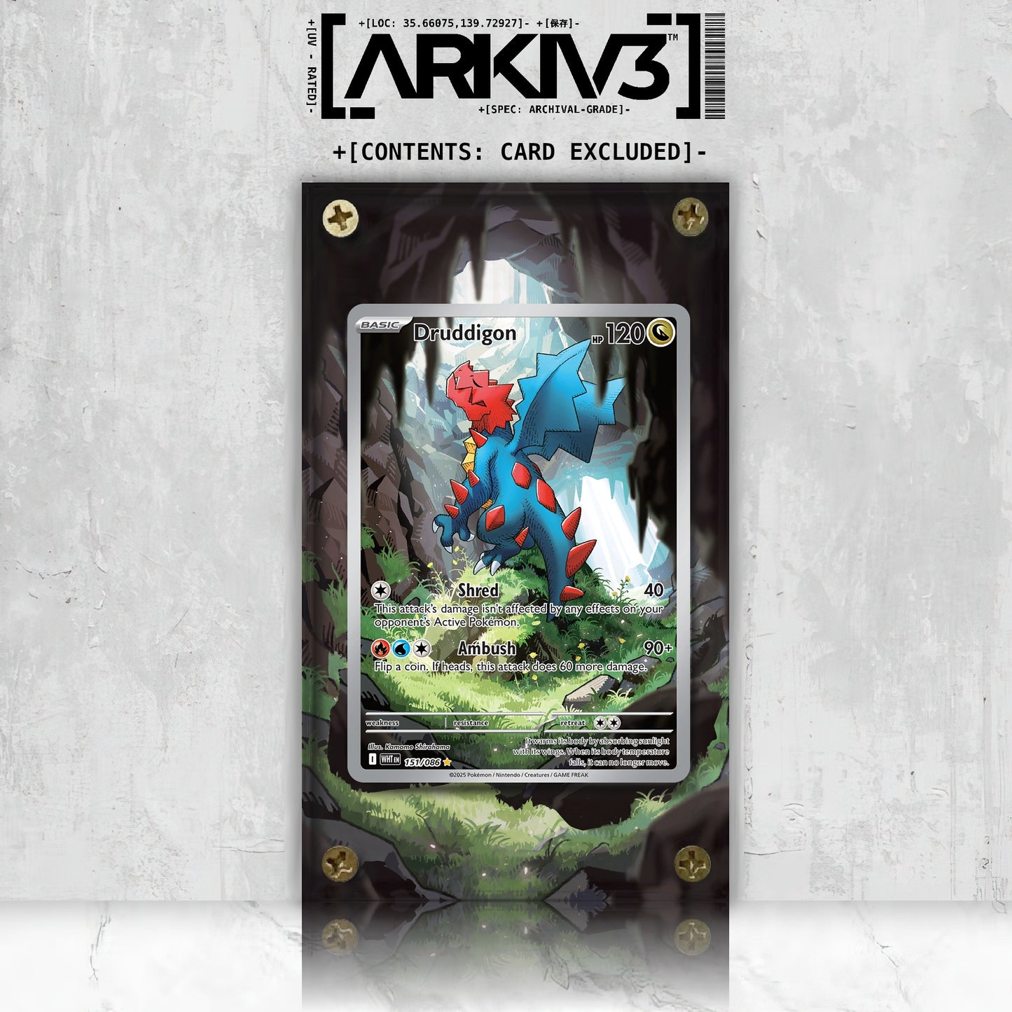[UNIT: 151/86] // Druddigon Extended Art Display Case - Raw