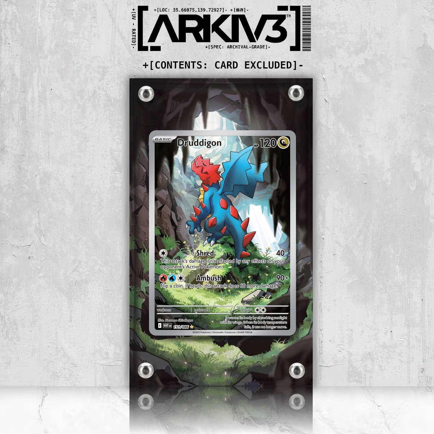 [UNIT: 151/86] // Druddigon Extended Art Display Case - Raw