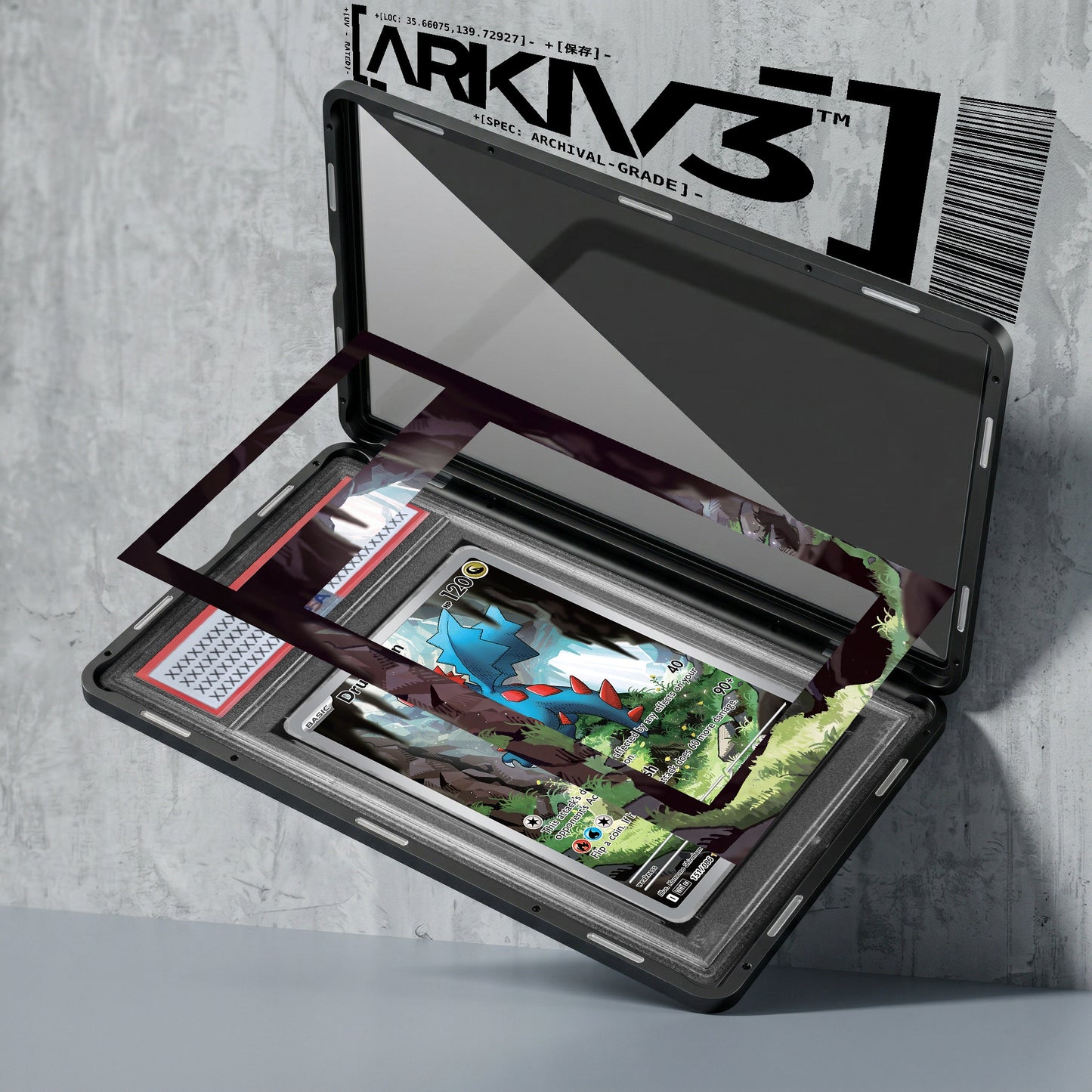 ARKIV3 PSA graded exploded mockup