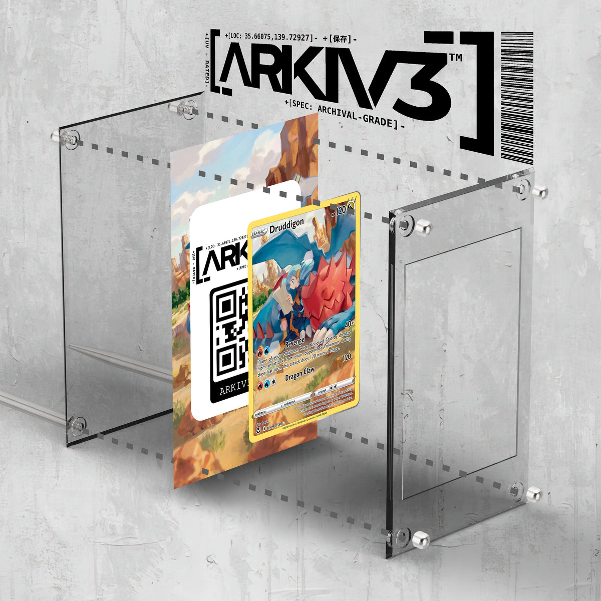 [UNIT: TG09/TG30] // Druddigon Extended Art Display Case - Raw