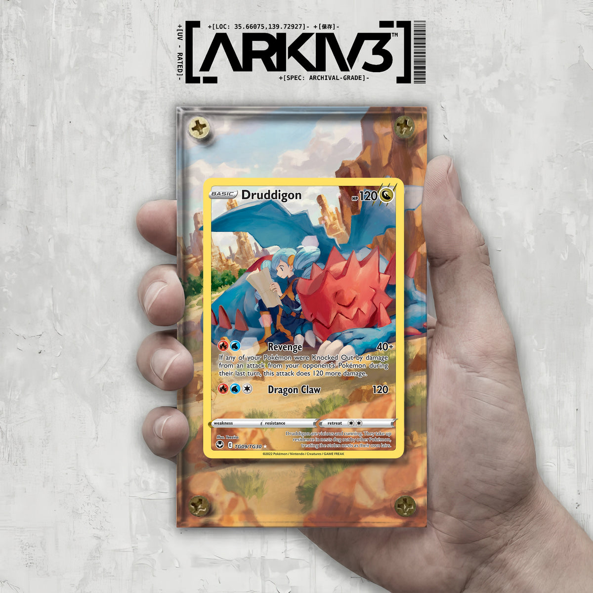 [UNIT: TG09/TG30] // Druddigon Extended Art Display Case - Raw