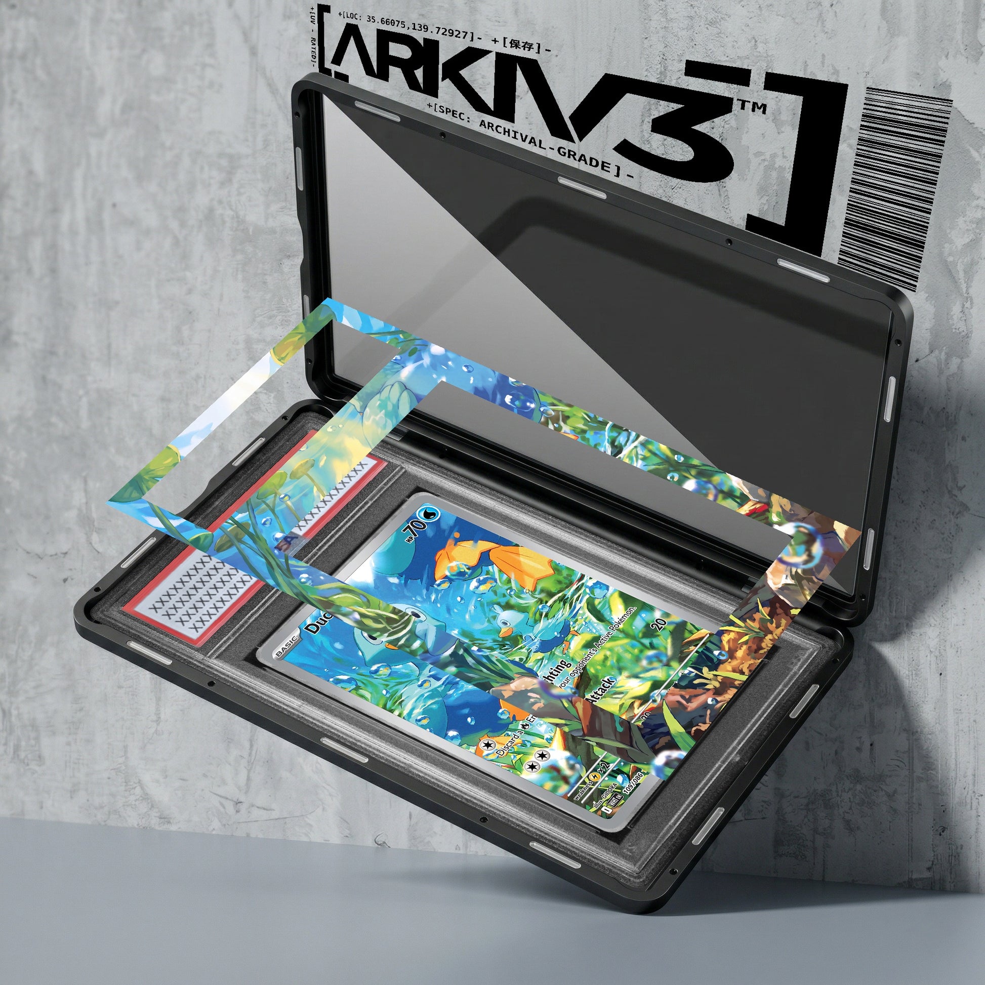 ARKIV3 PSA graded exploded mockup