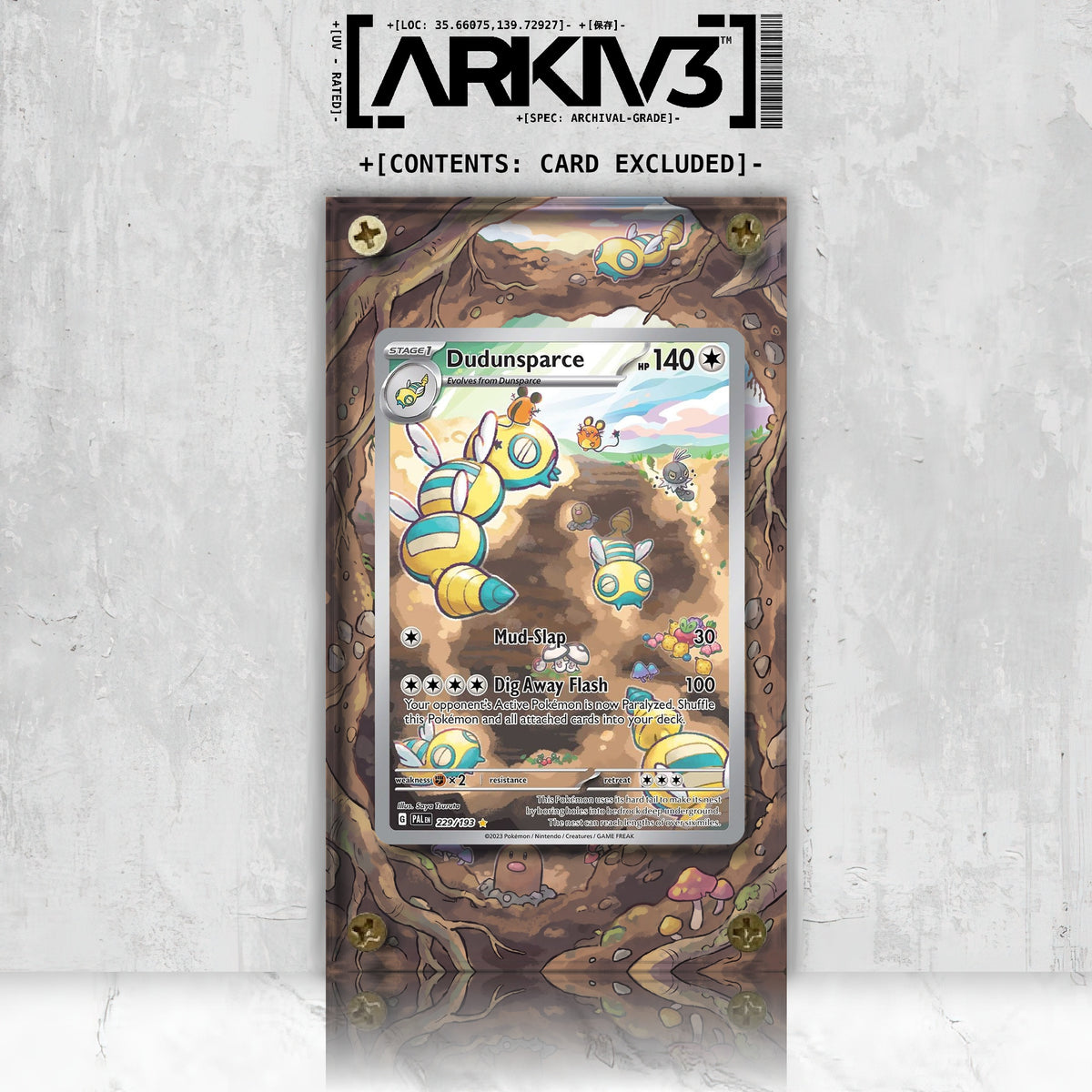[UNIT: 229/193] // Dudunsparce Extended Art Display Case - Raw
