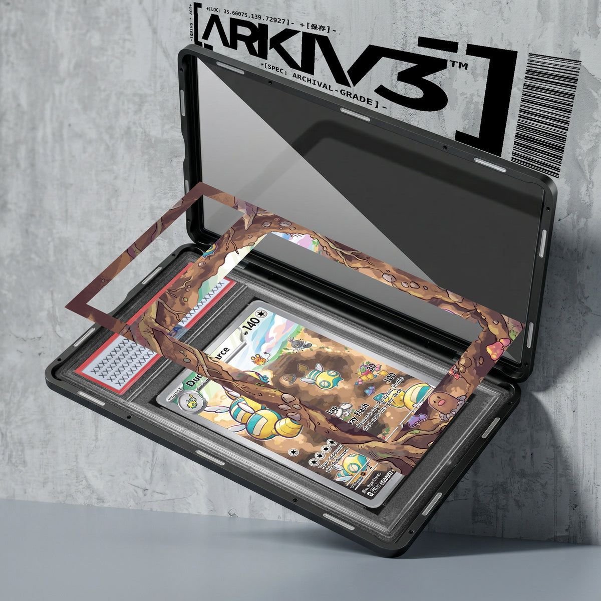 ARKIV3 PSA graded exploded mockup