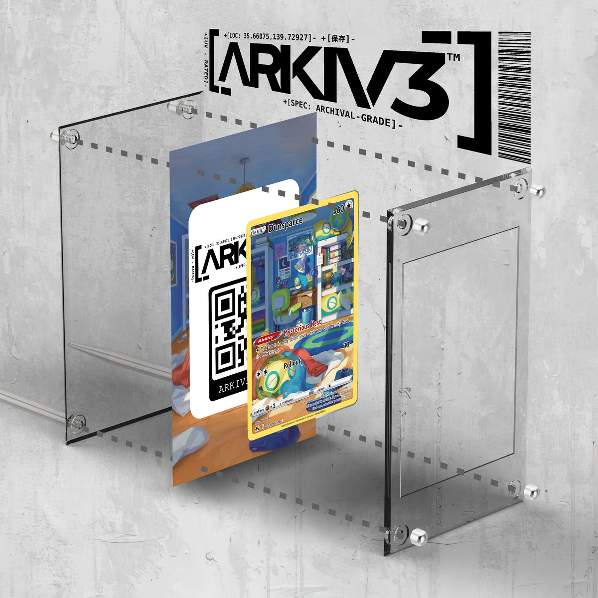 [UNIT: GG23/70] // Dunsparce Extended Art Display Case - Raw