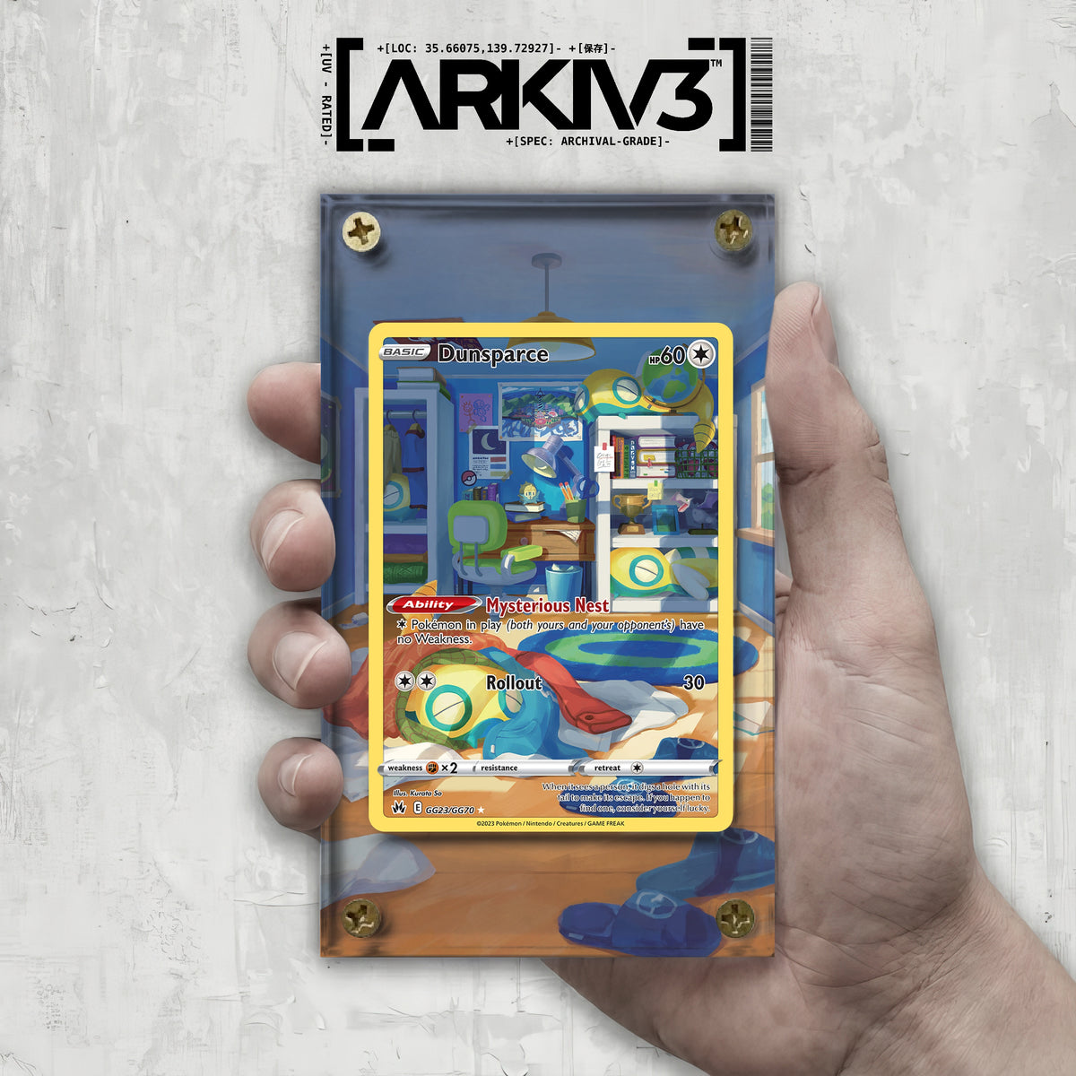 [UNIT: GG23/70] // Dunsparce Extended Art Display Case - Raw