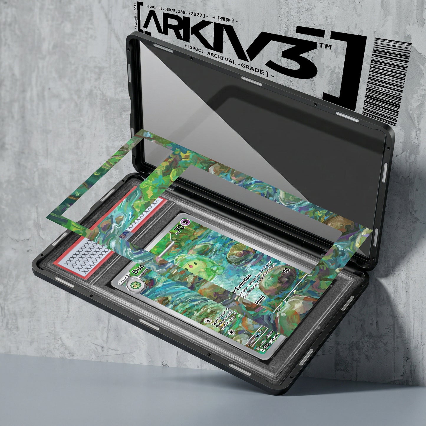 ARKIV3 PSA graded exploded mockup