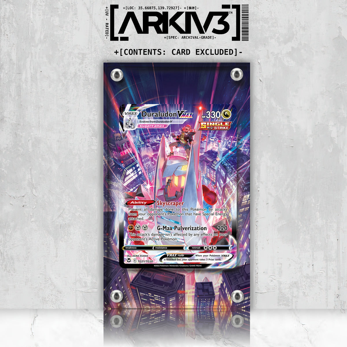 [UNIT: TG21/TG30] // Duraludon VMAX Extended Art Display Case - Raw
