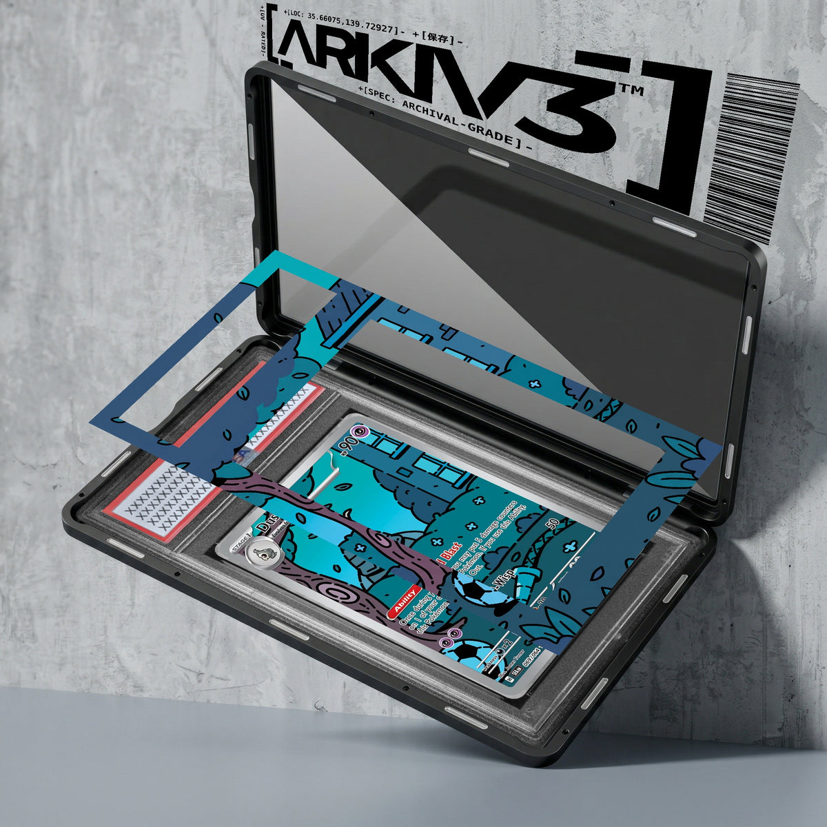 ARKIV3 PSA graded exploded mockup