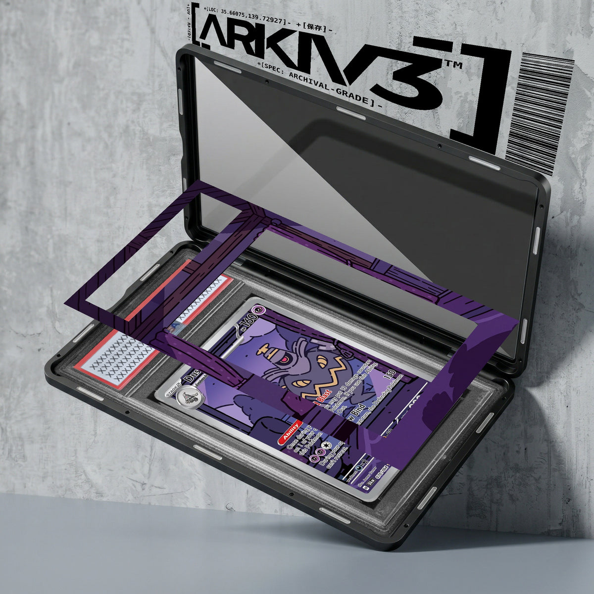 ARKIV3 PSA graded exploded mockup