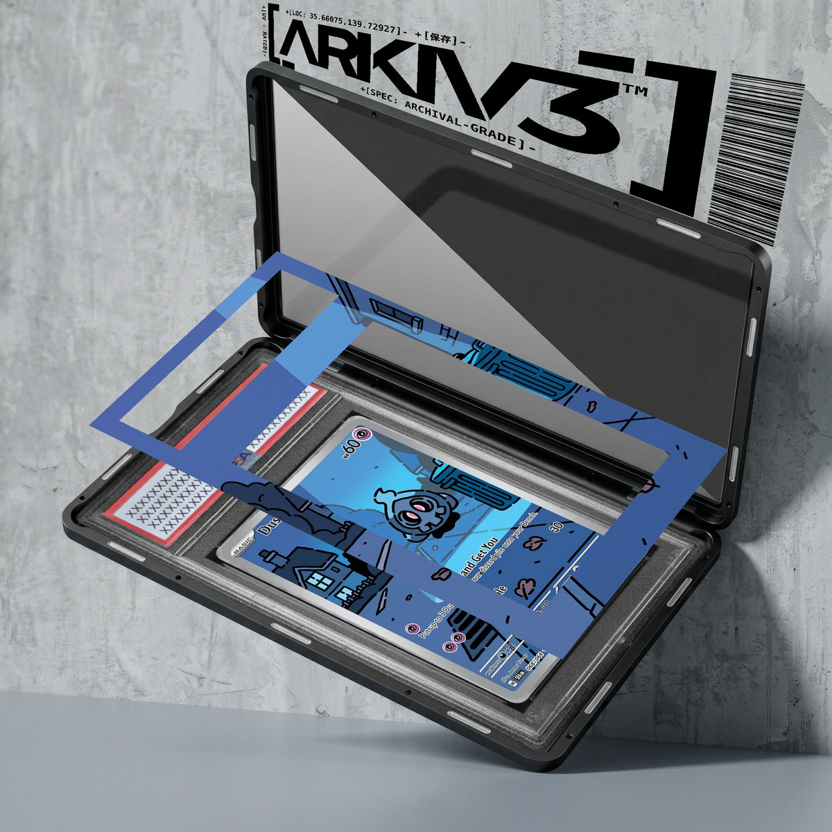ARKIV3 PSA graded exploded mockup