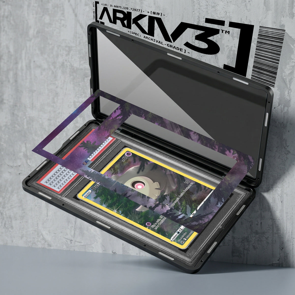 ARKIV3 PSA graded exploded mockup