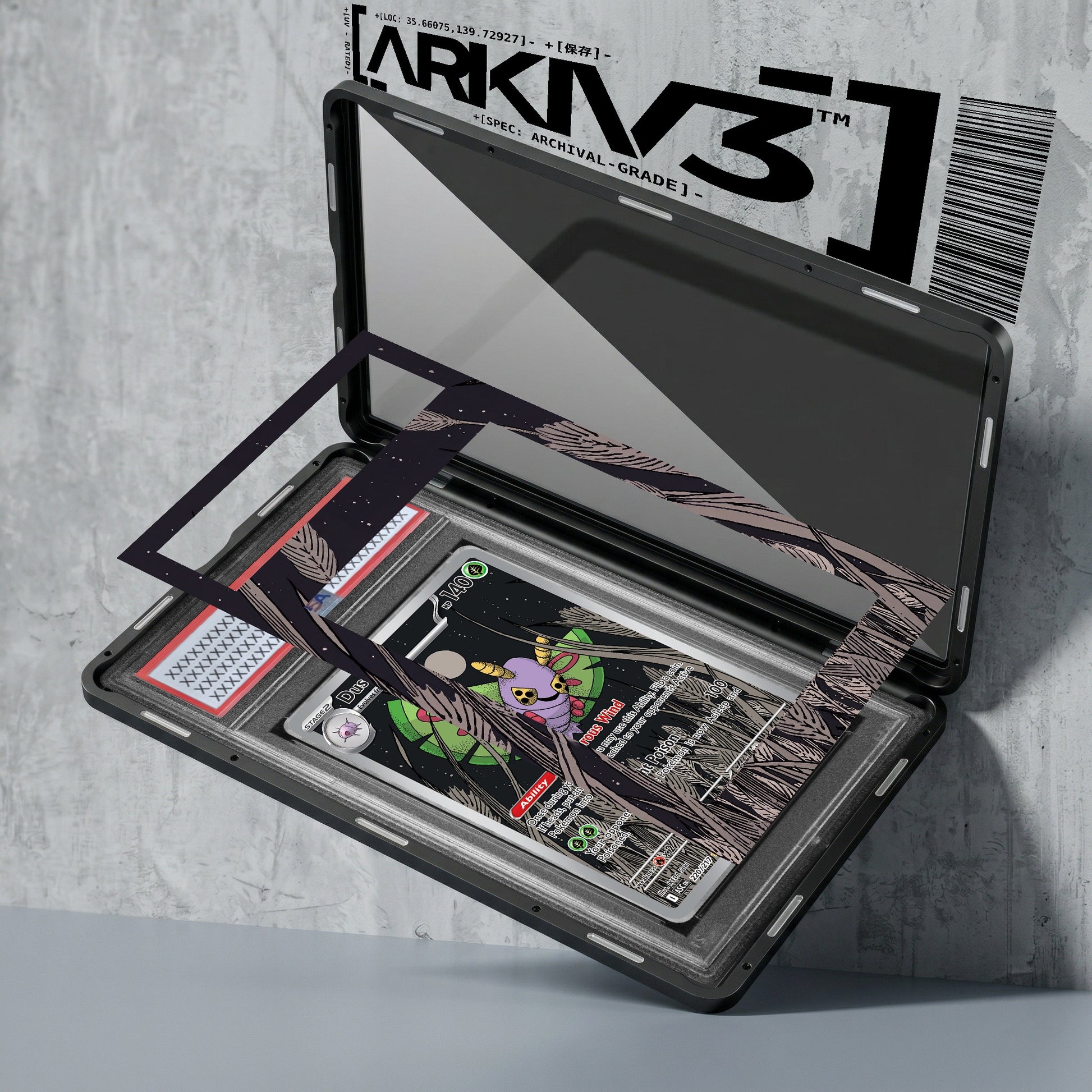 ARKIV3 PSA graded exploded mockup