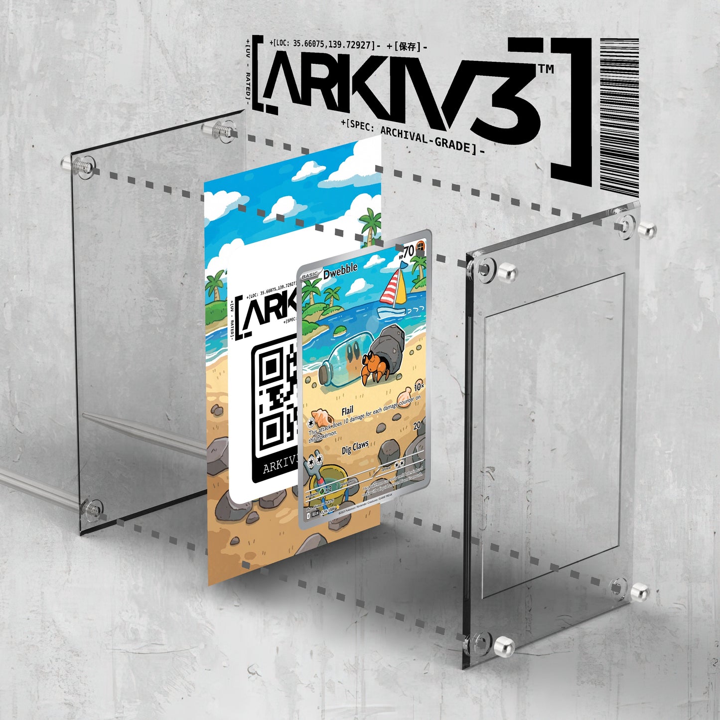 [UNIT: 129/86] // Dwebble Extended Art Display Case - Raw
