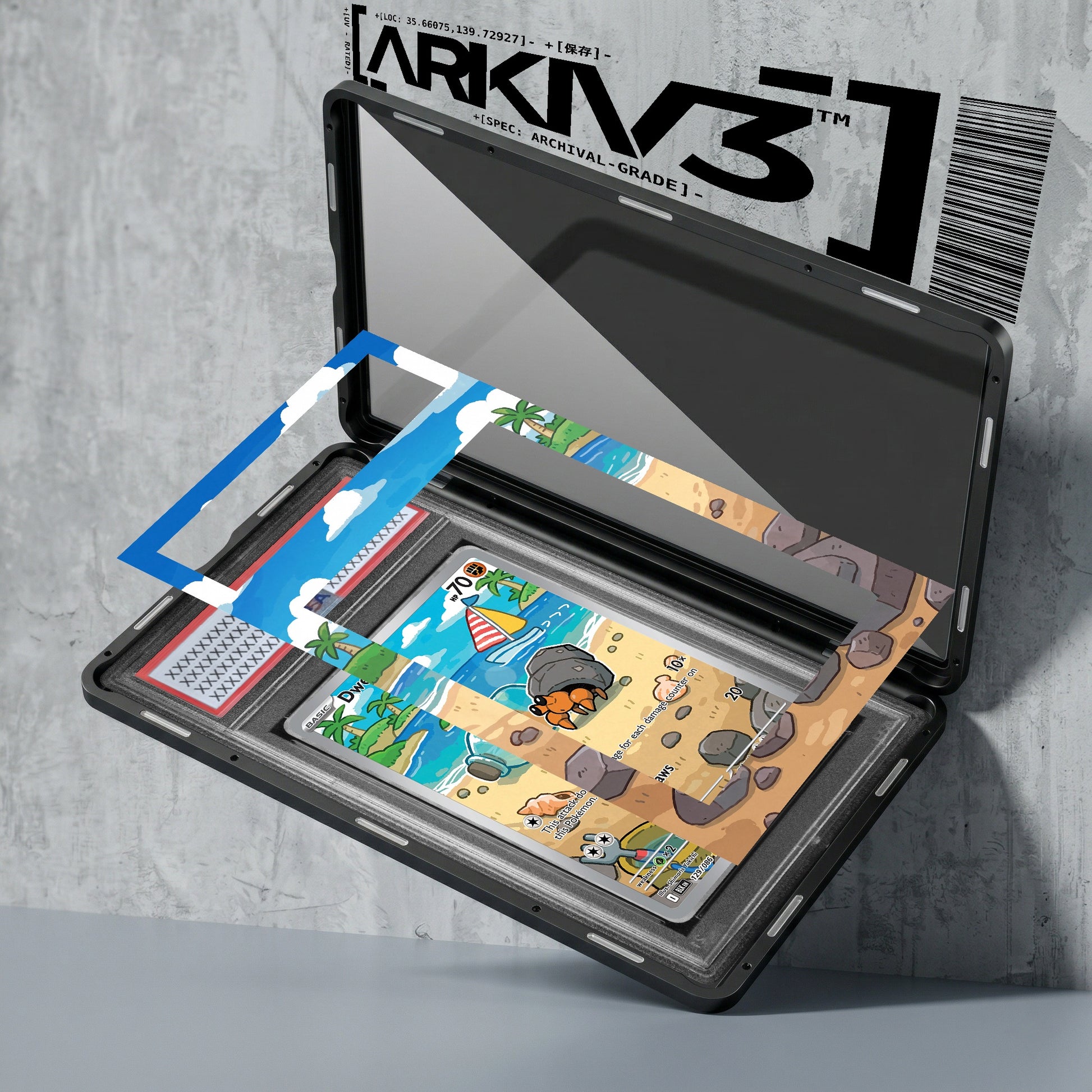 ARKIV3 PSA graded exploded mockup
