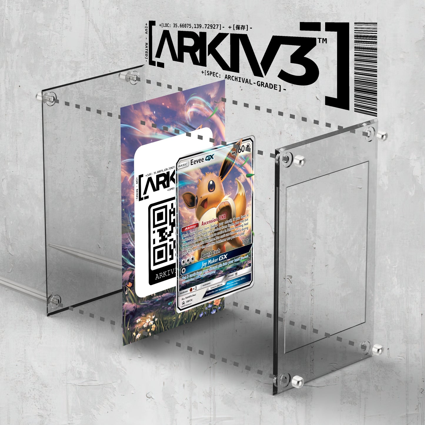 [UNIT: SM174/248] // Eevee-GX Extended Art Display Case - Raw
