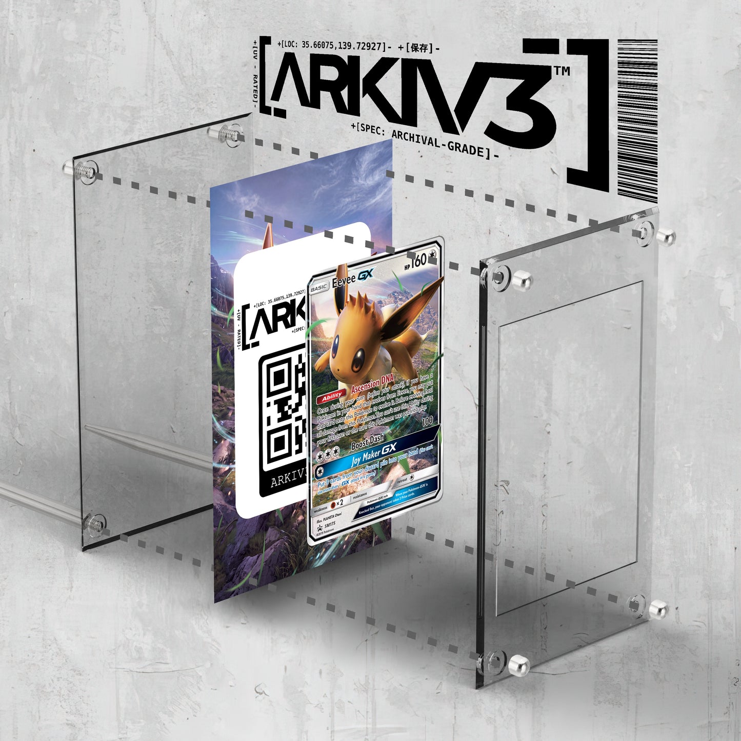 [UNIT: SM175/248] // Eevee-GX Extended Art Display Case - Raw