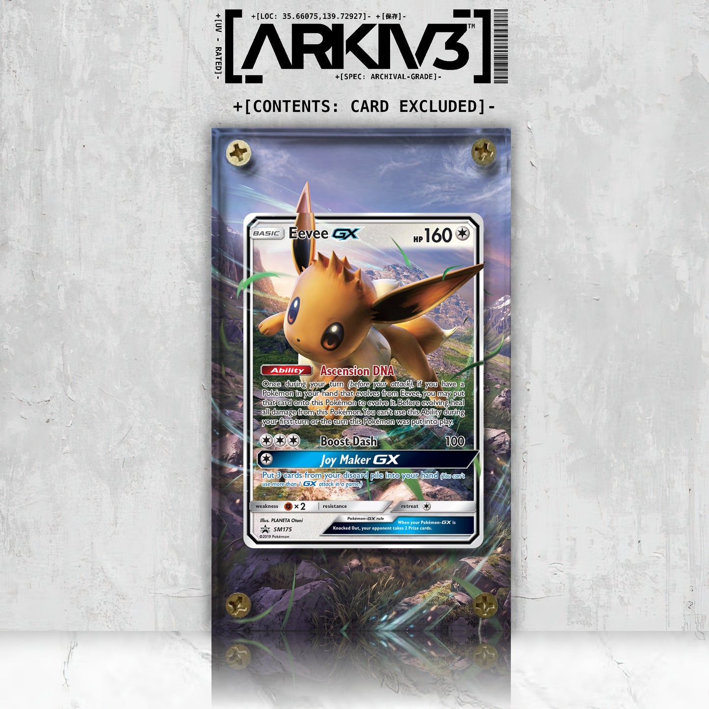 [UNIT: SM175/248] // Eevee-GX Extended Art Display Case - Raw
