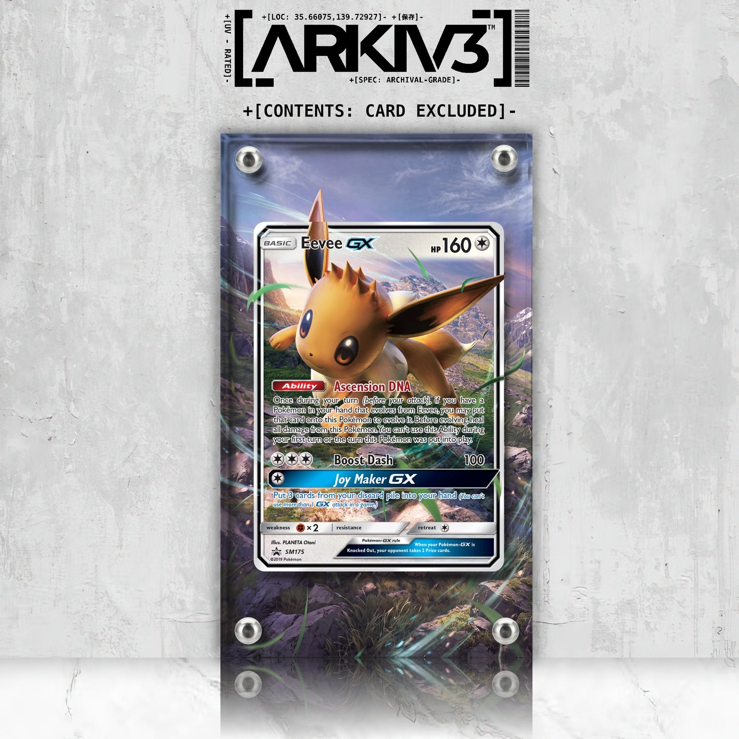 [UNIT: SM175/248] // Eevee-GX Extended Art Display Case - Raw