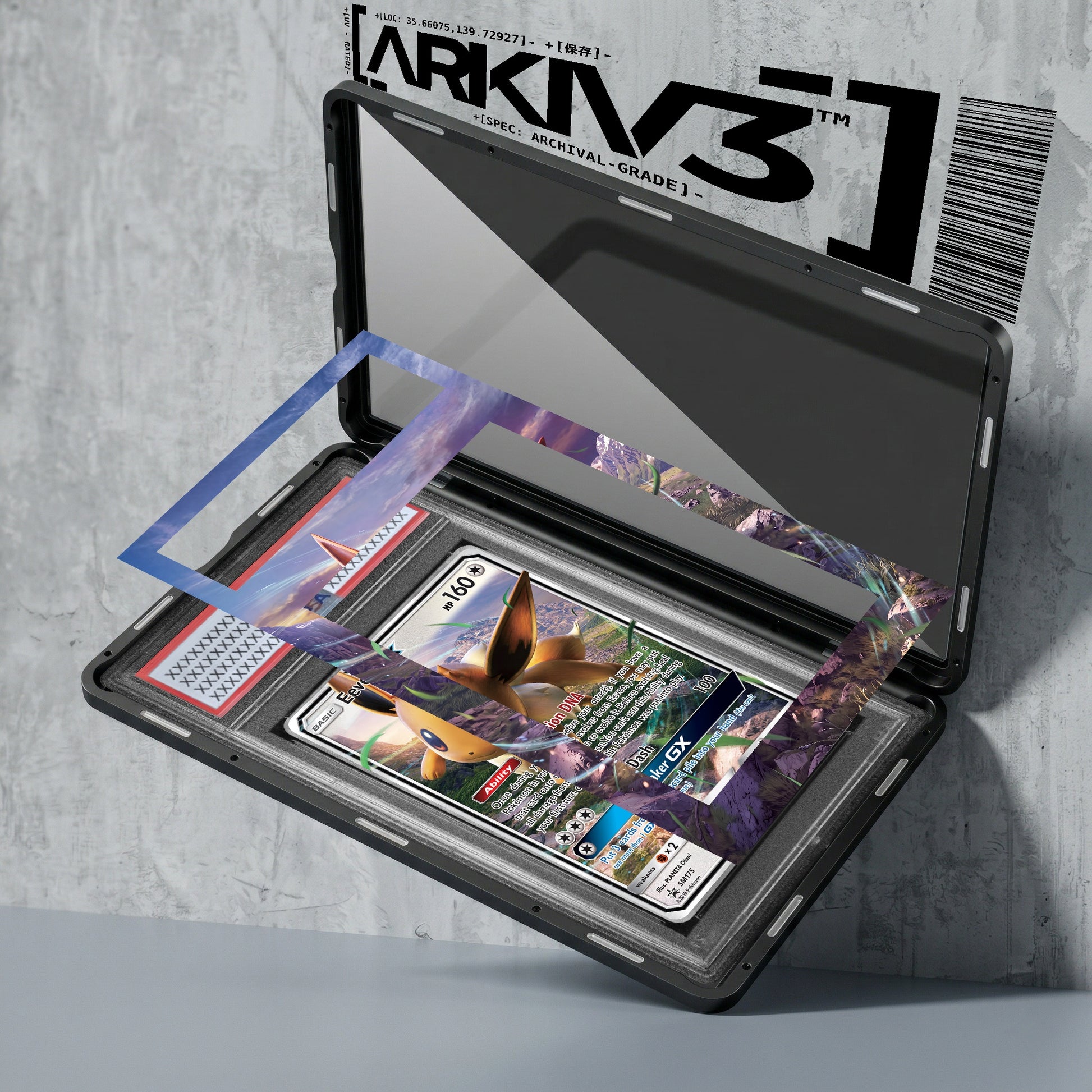 ARKIV3 PSA graded exploded mockup