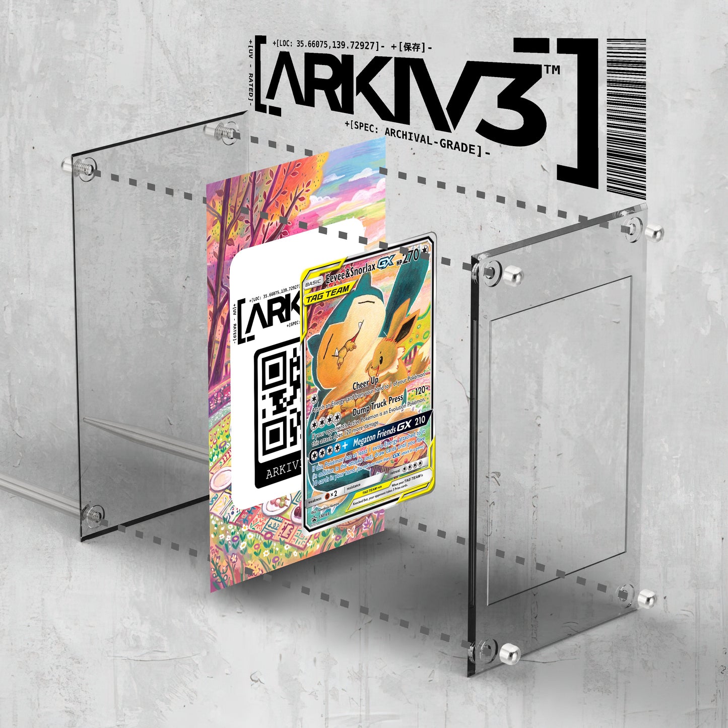[UNIT: SM169/248] // Eevee & Snorlax-GX Extended Art Display Case - Raw