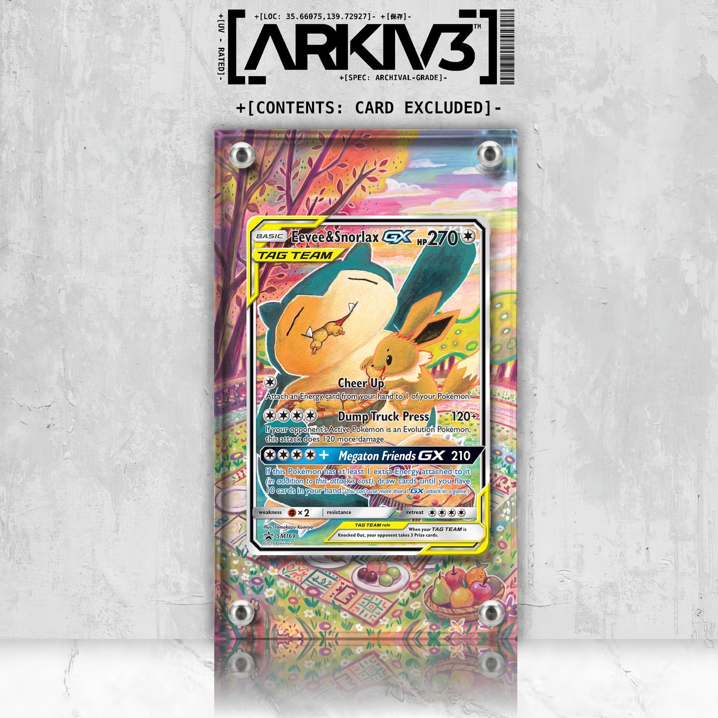 [UNIT: SM169/248] // Eevee & Snorlax-GX Extended Art Display Case - Raw