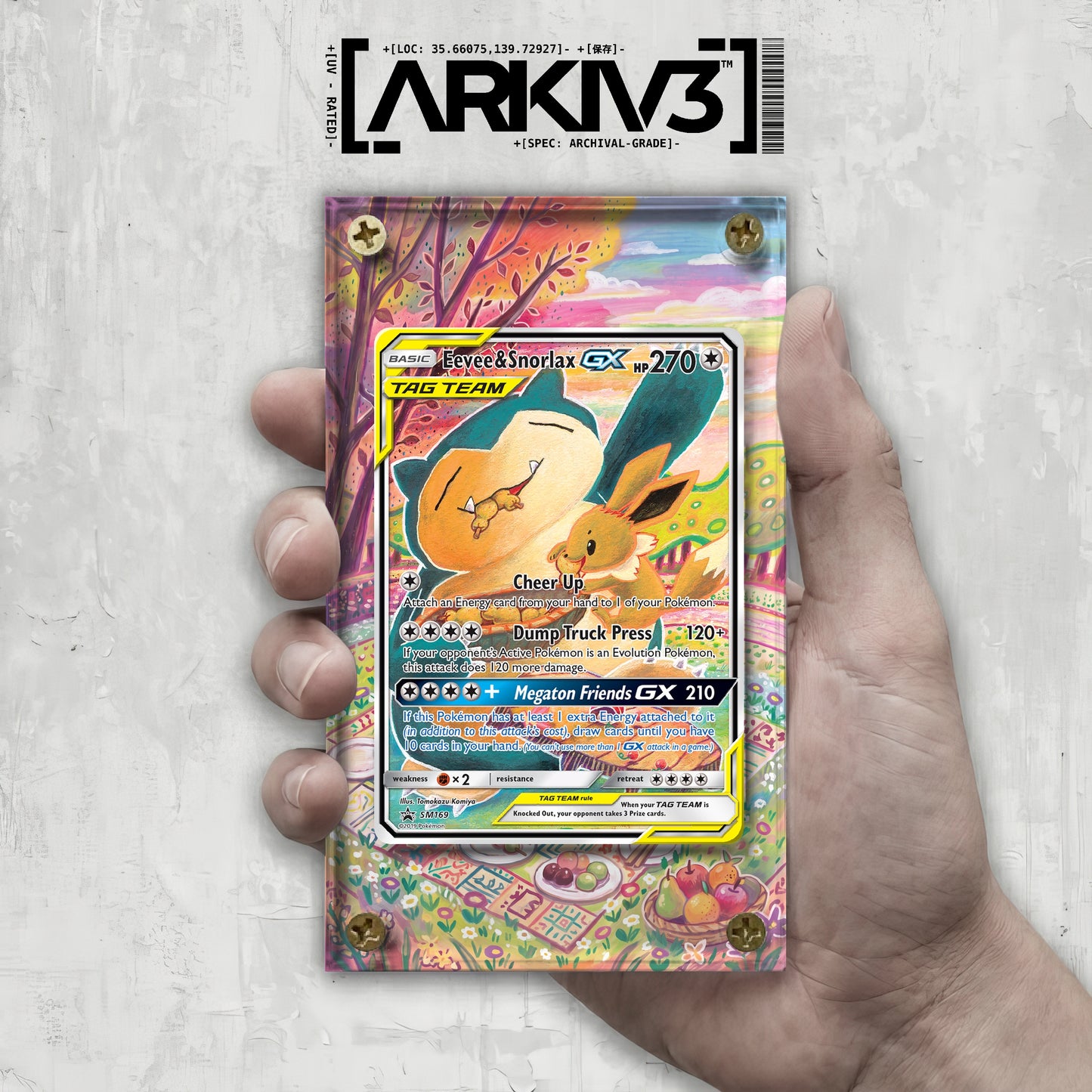 [UNIT: SM169/248] // Eevee & Snorlax-GX Extended Art Display Case - Raw