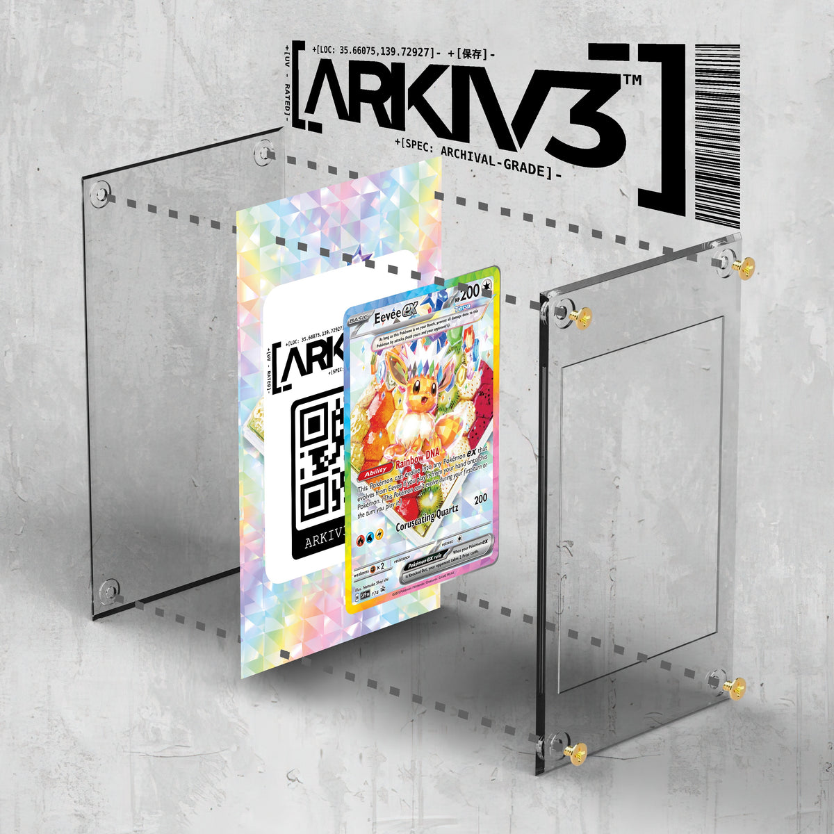 [UNIT: 174] // Eevee ex Extended Art Display Case - Raw