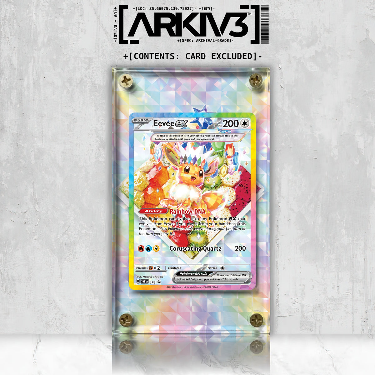[UNIT: 174] // Eevee ex Extended Art Display Case - Raw