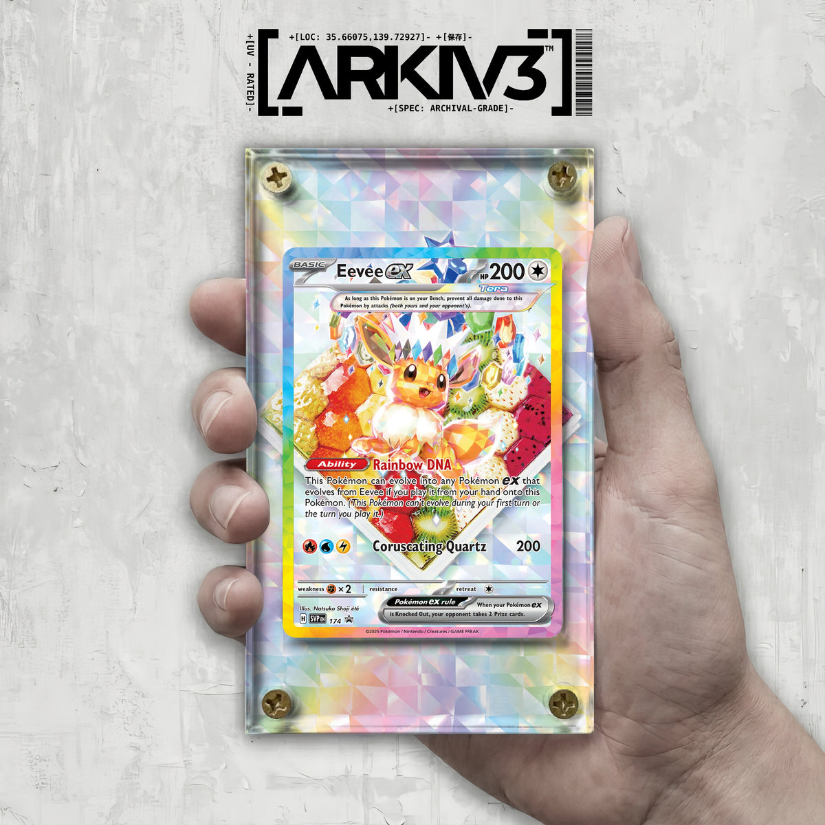 [UNIT: 174] // Eevee ex Extended Art Display Case - Raw