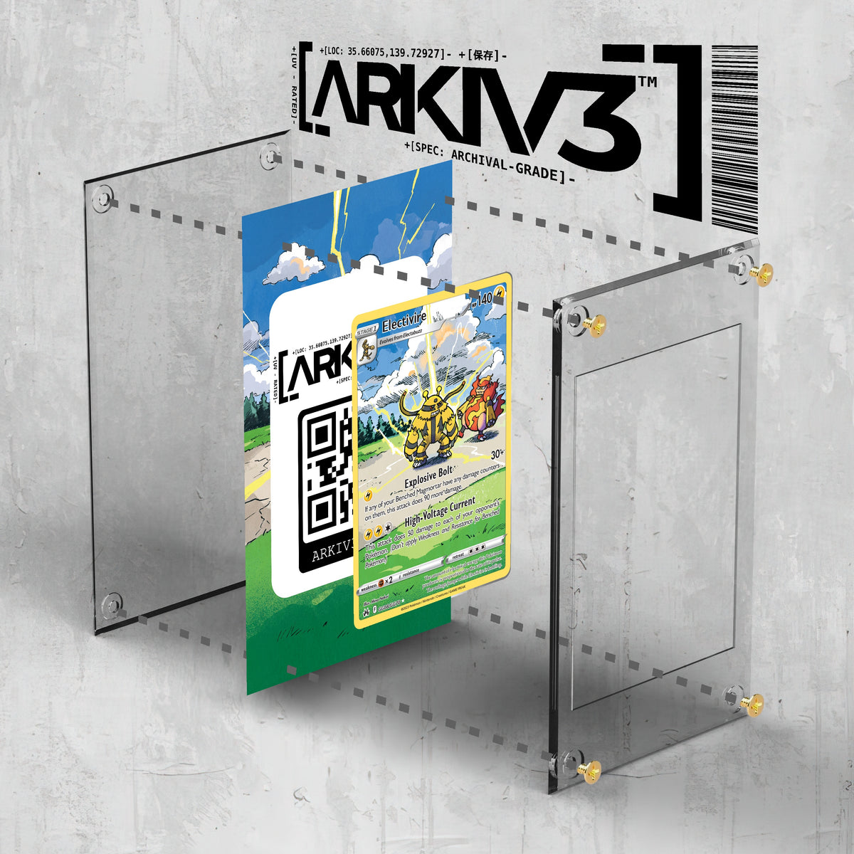 [UNIT: GG08/70] // Electivire Extended Art Display Case - Raw
