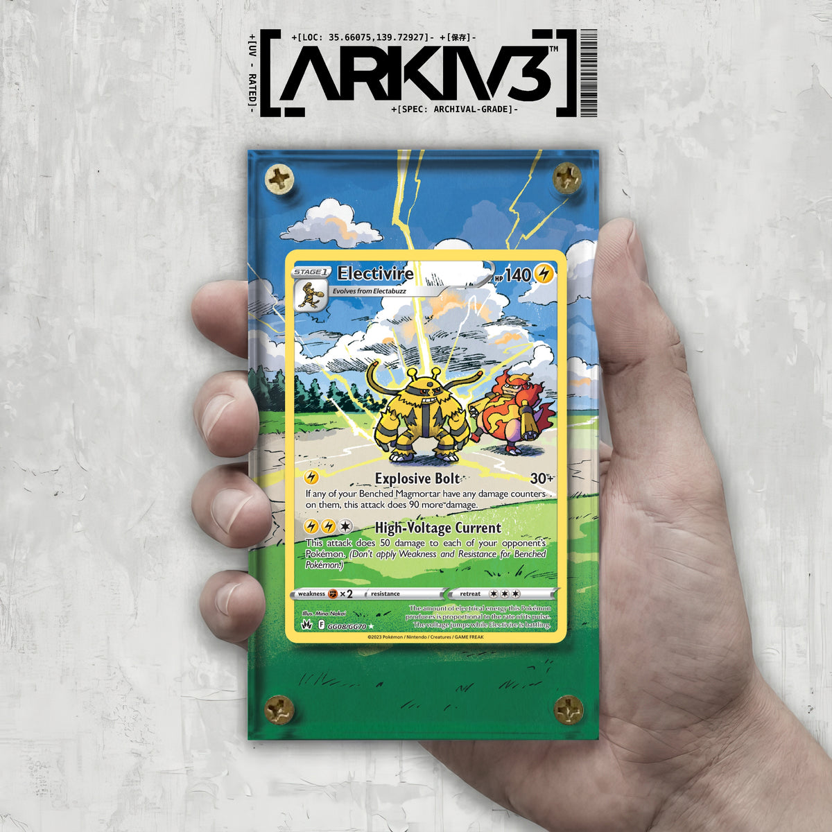 [UNIT: GG08/70] // Electivire Extended Art Display Case - Raw
