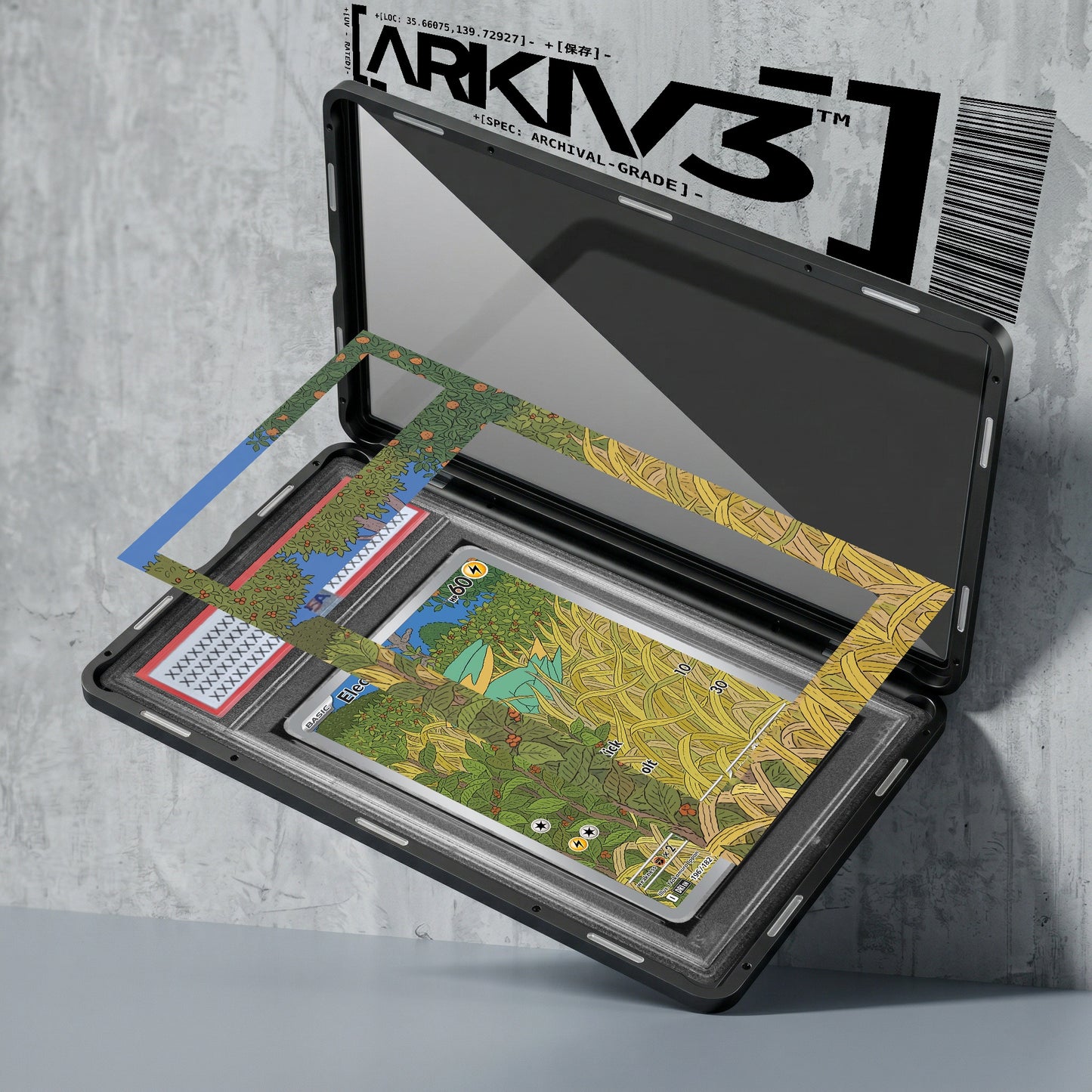 ARKIV3 PSA graded exploded mockup