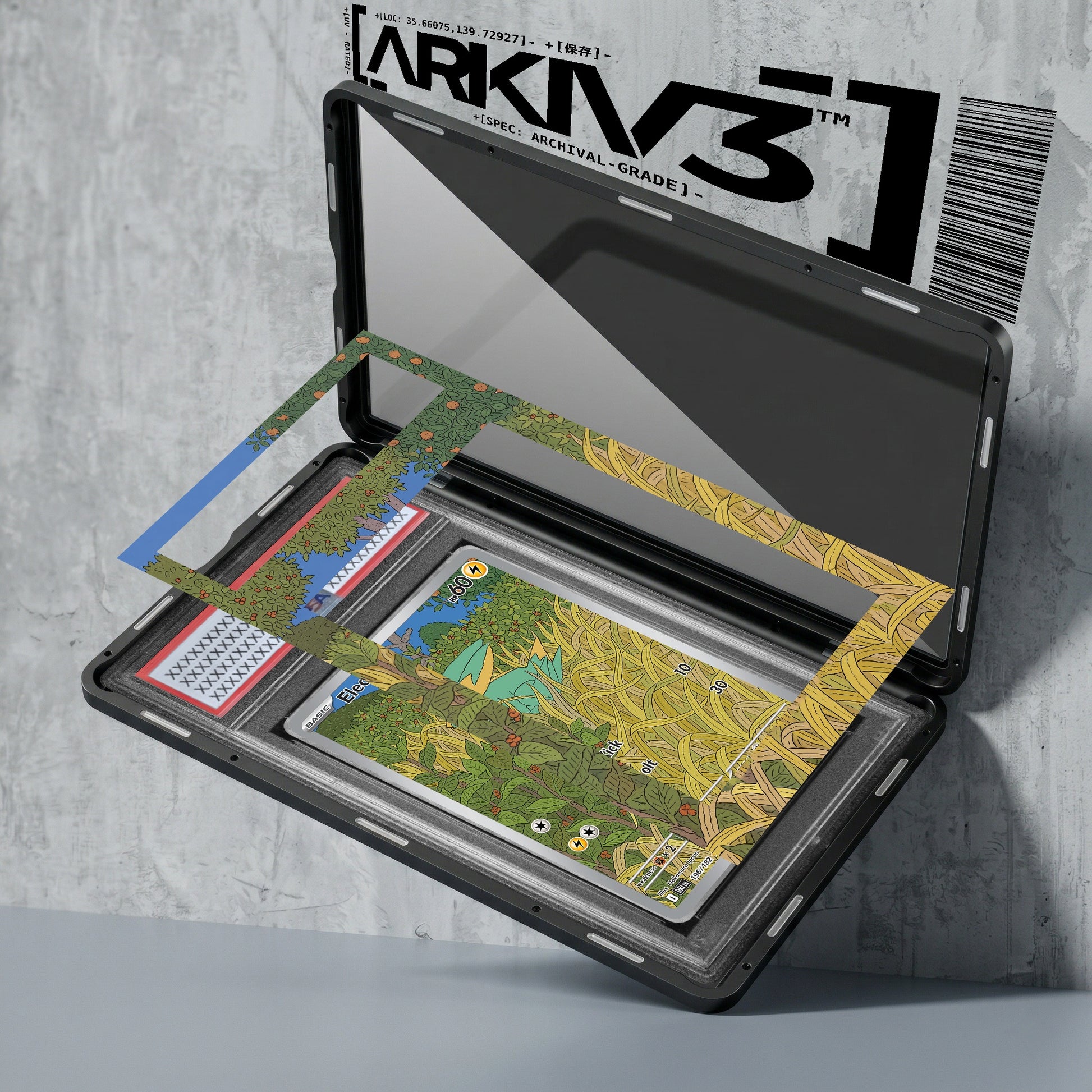 ARKIV3 PSA graded exploded mockup
