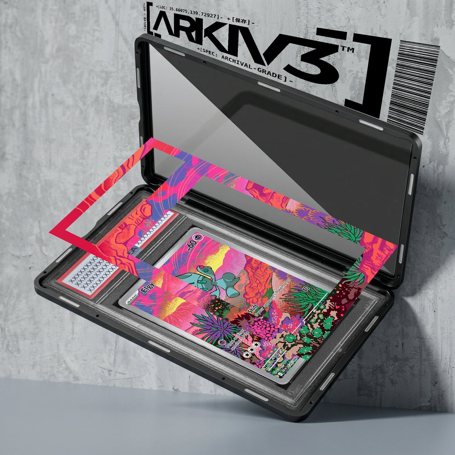 ARKIV3 PSA graded exploded mockup