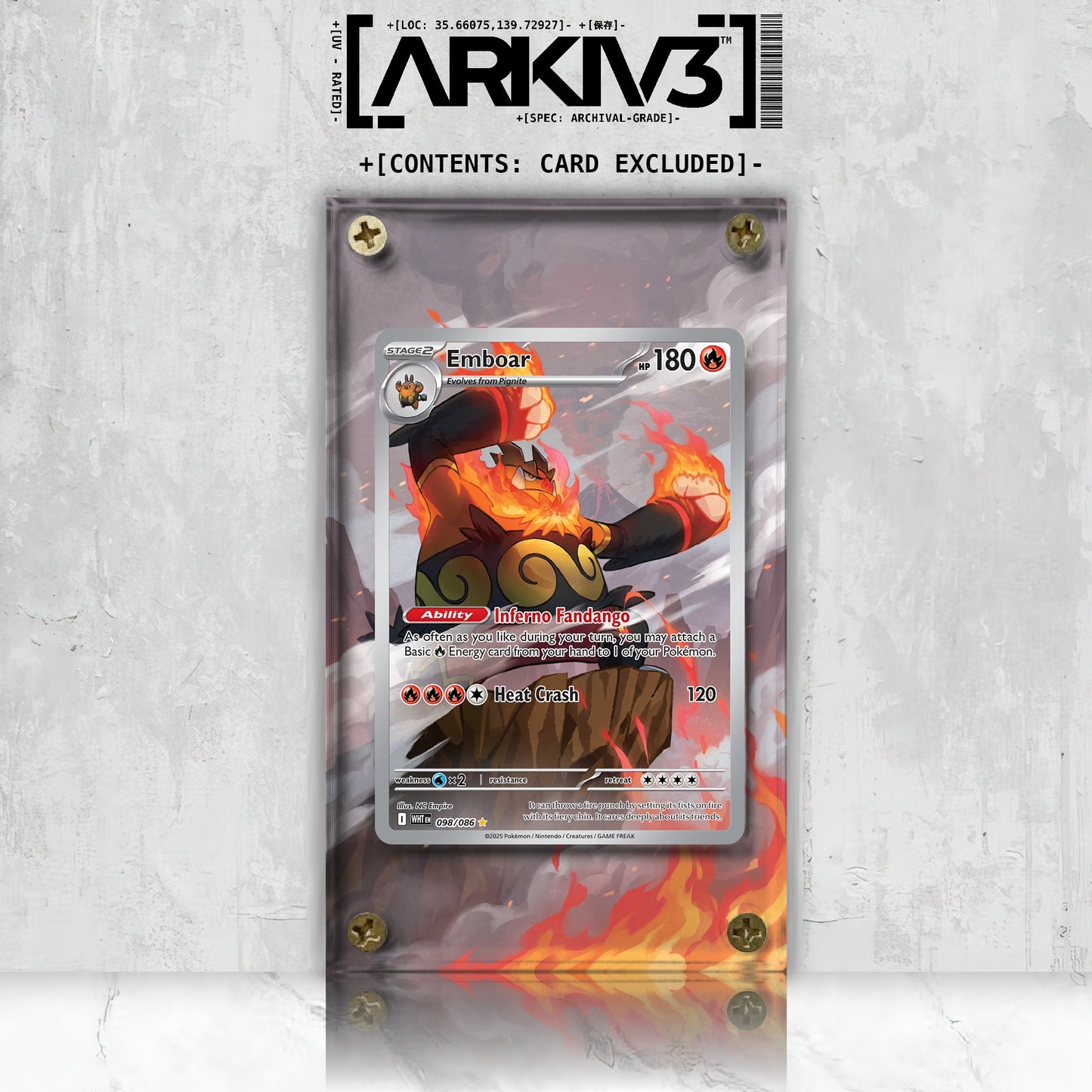[UNIT: 98/86] // Emboar Extended Art Display Case - Raw