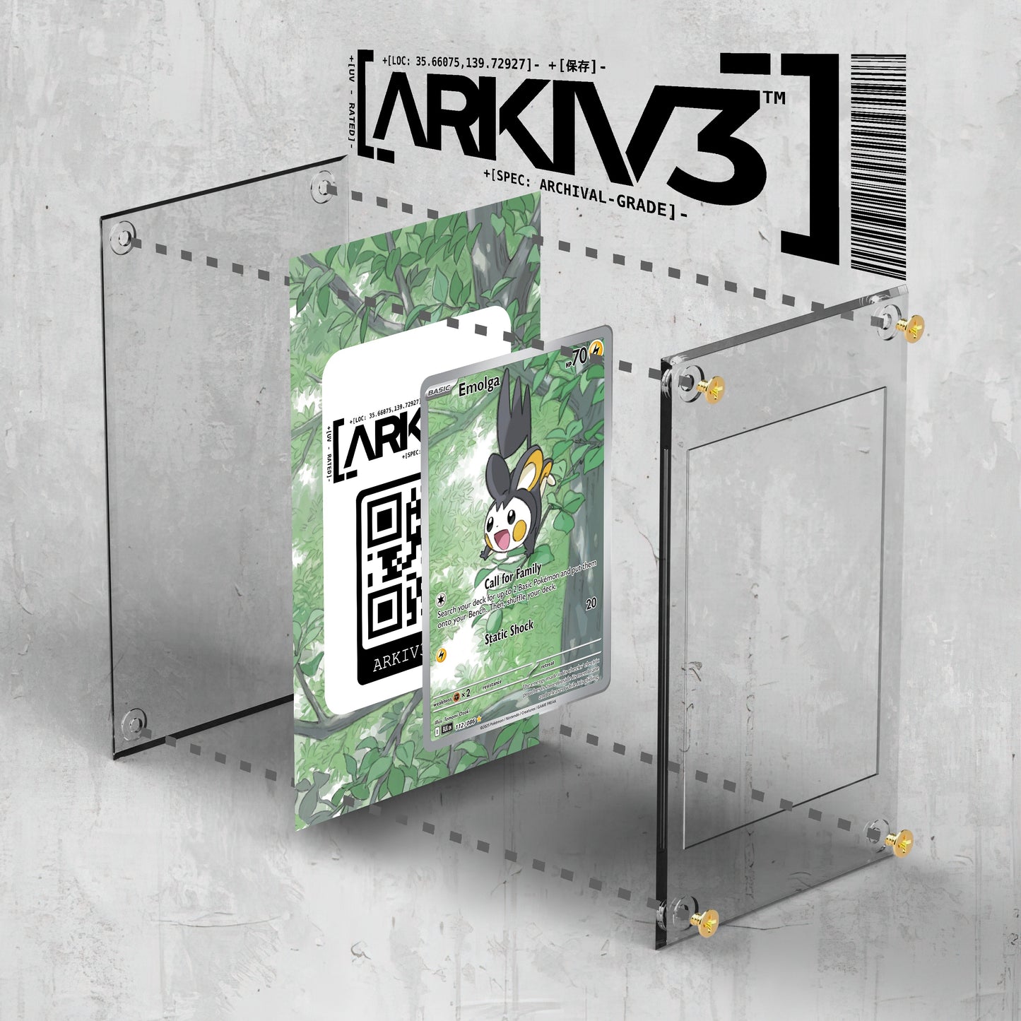 [UNIT: 112/86] // Emolga Extended Art Display Case - Raw