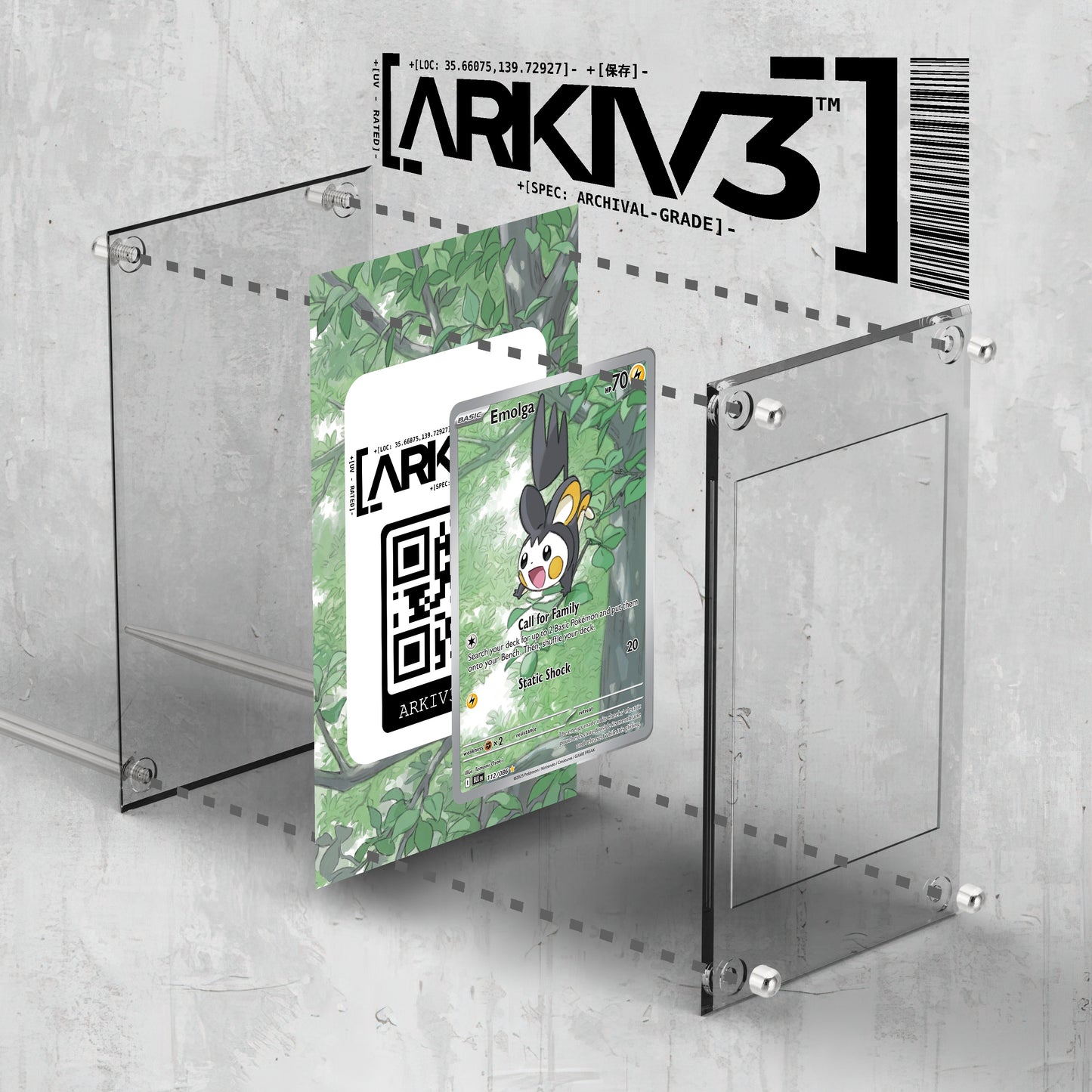 [UNIT: 112/86] // Emolga Extended Art Display Case - Raw